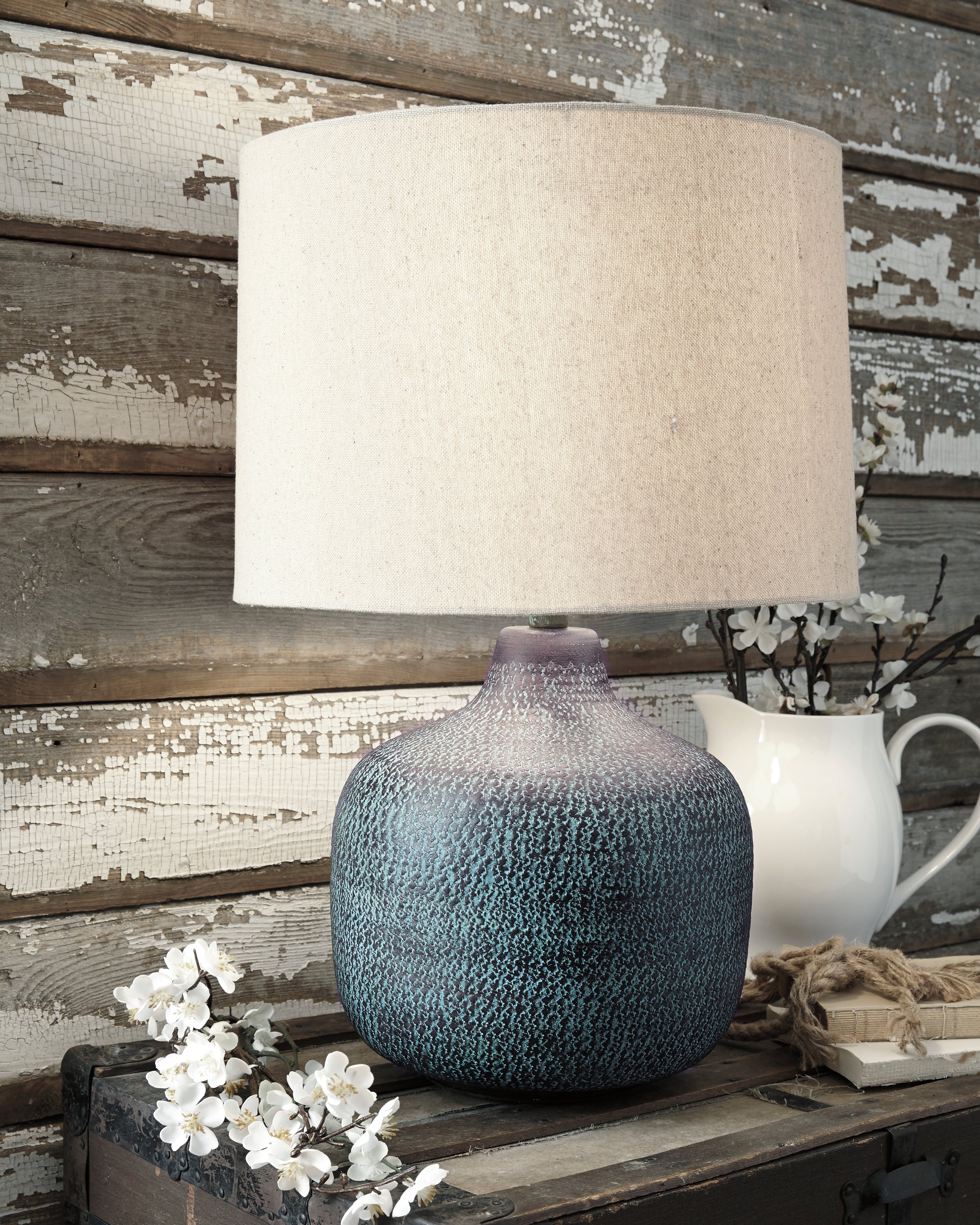 Prime Furniture - Ashley Furniture - Malthace Lighting - Table Lamp (Set of 2) / Patina - L207304X2