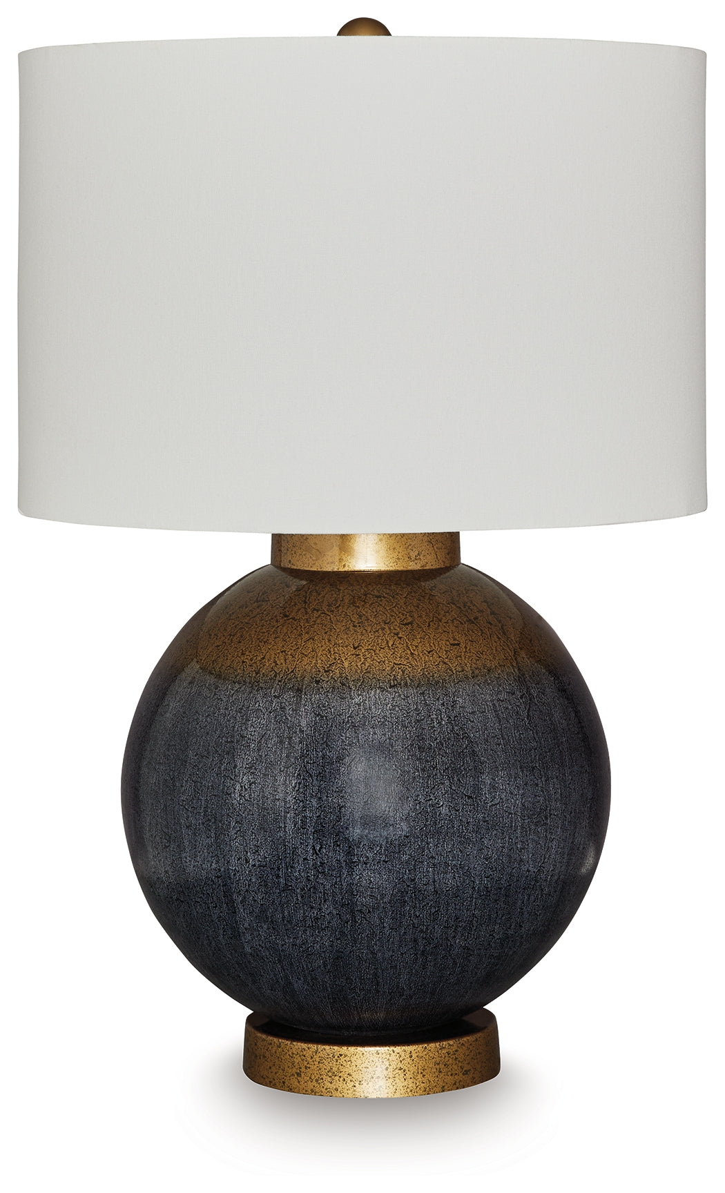 Prime Furniture - Ashley Furniture - Adara Lighting - Metal Table Lamp (1/CN) / Blue/Gold Finish - L207564