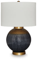 Prime Furniture - Ashley Furniture - Adara Lighting - Metal Table Lamp (1/CN) / Blue/Gold Finish - L207564