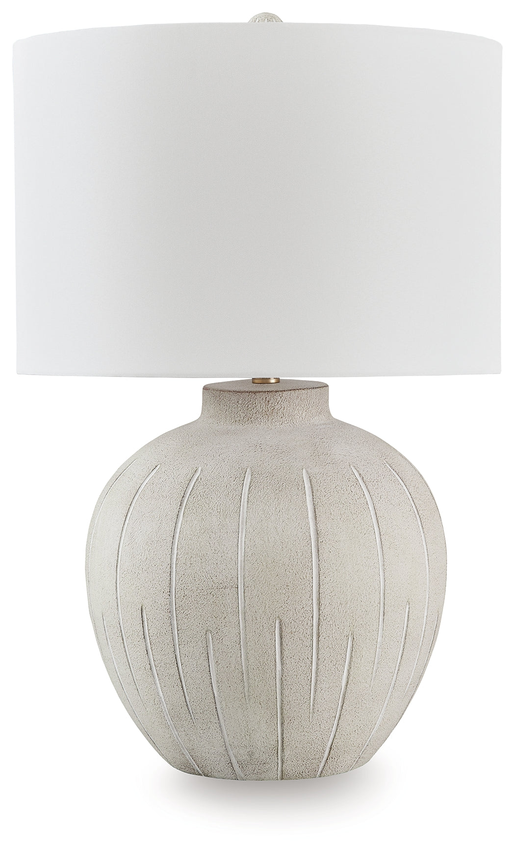 Prime Furniture - Ashley Furniture - Calbert Lighting - Poly Table Lamp (1/CN) / Warm Gray - L235824
