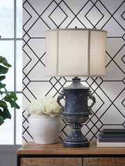 Prime Furniture - Ashley Furniture - Morvanford Lighting - Poly Table Lamp (1/CN) / Antique Black - L235834