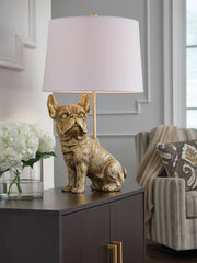 Prime Furniture - Ashley Furniture - Wadeland Lighting - Poly Table Lamp (1/CN) / Gold Finish - L317054