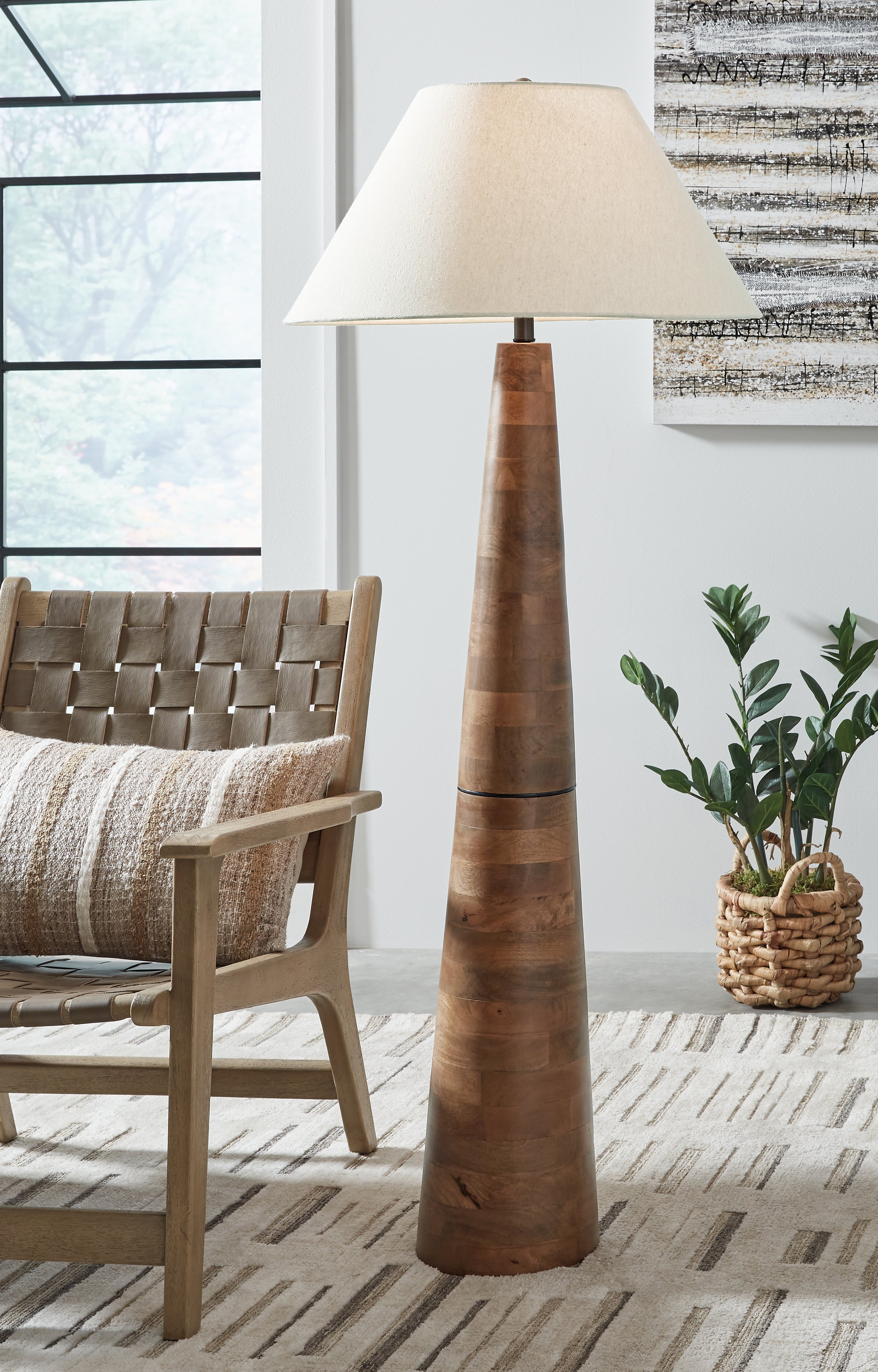 Prime Furniture - Ashley Furniture - Danset Lighting - Wood Floor Lamp (1/CN) / Brown - L329101