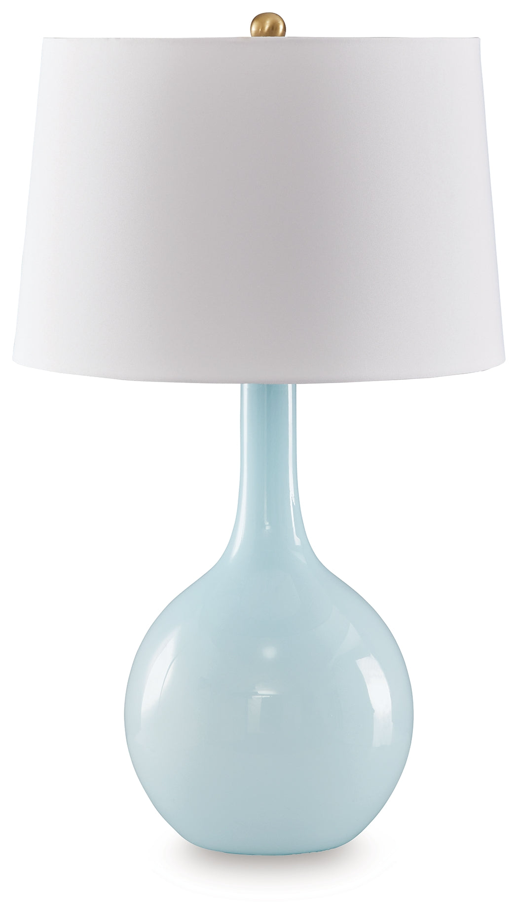 Prime Furniture - Ashley Furniture - Rylanton Lighting - Glass Table Lamp (1/CN) / Aqua - L430874