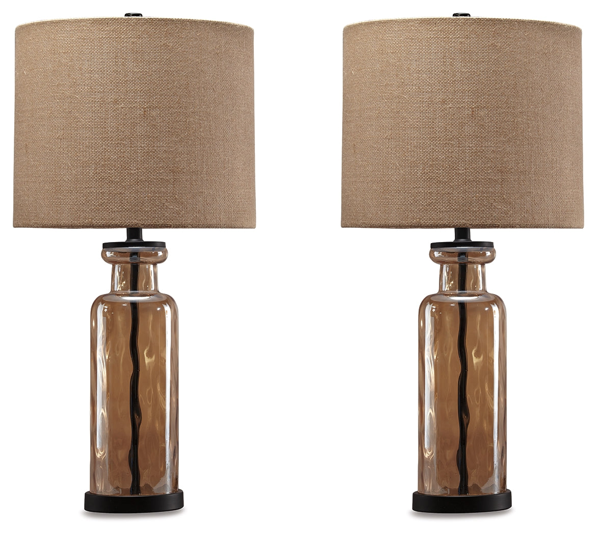 Prime Furniture - Ashley Furniture - Laurentia Lighting - Table Lamp (Set of 2) / Champagne - L431414X2