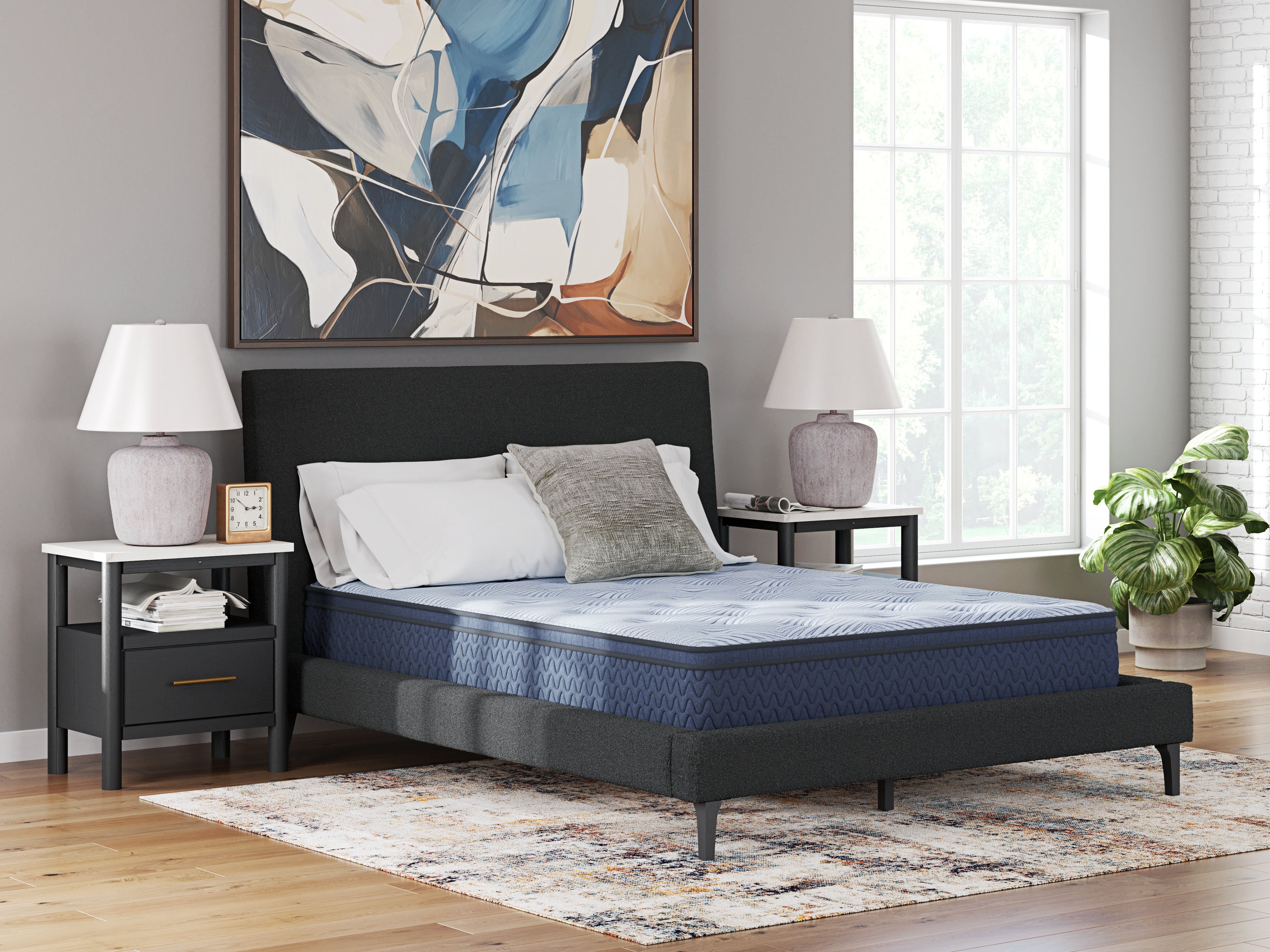 Prime Furniture - Ashley Furniture - Peak 2.0 12 Hybrid Mattresses - King / Light Blue - M20341