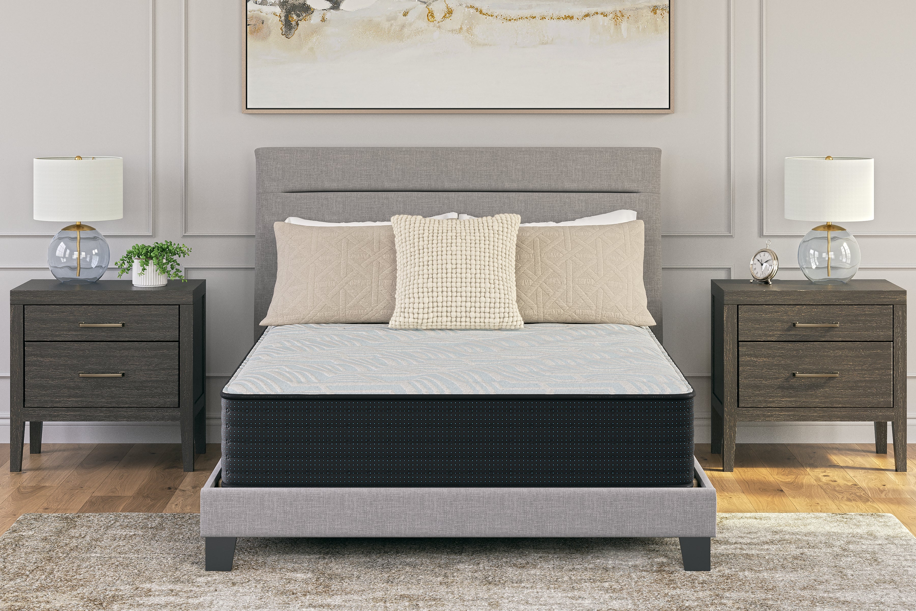Prime Furniture - Ashley Furniture - Palisades Firm Mattresses - Queen / Gray/Blue - M41531