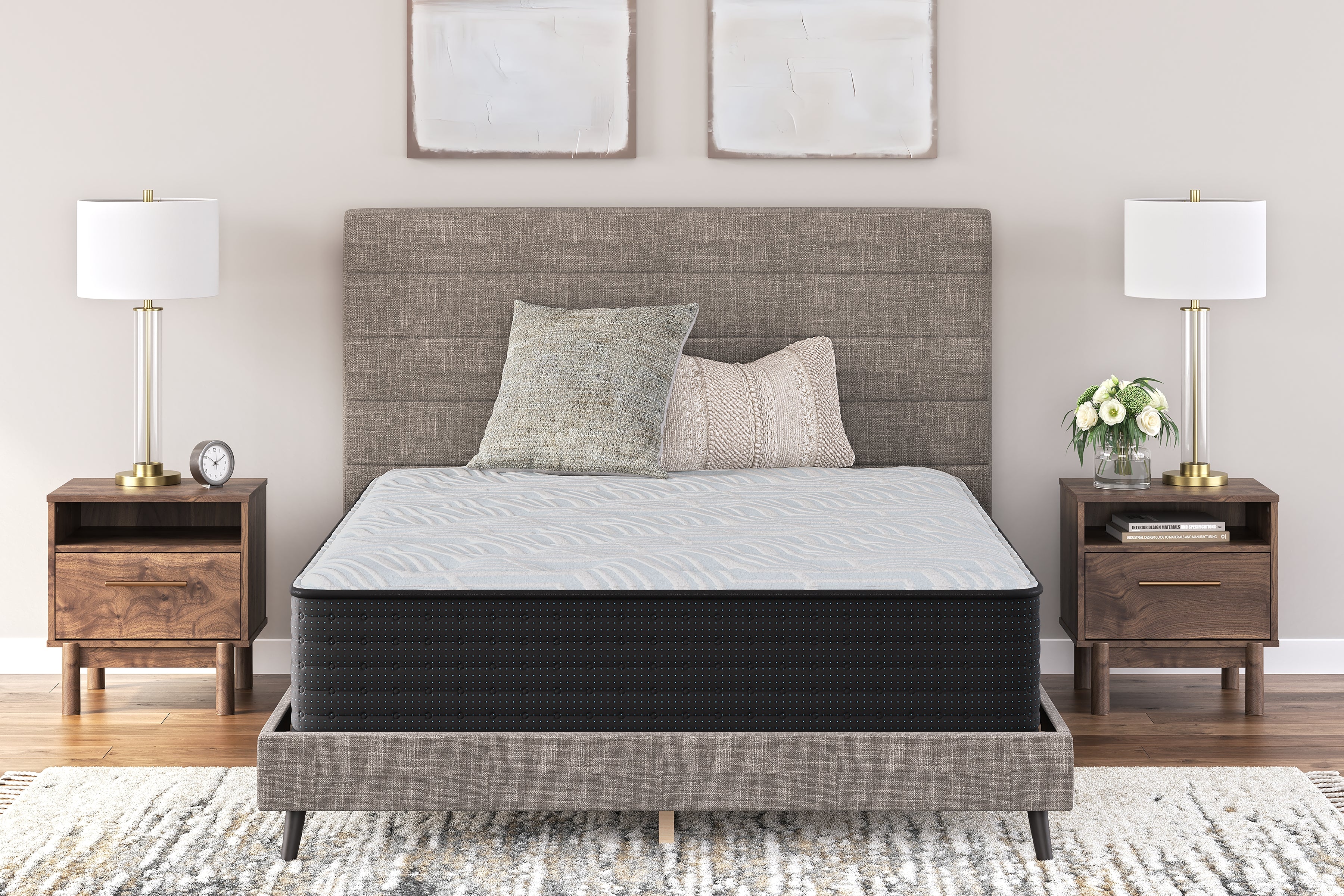 Prime Furniture - Ashley Furniture - Palisades Plush Mattresses - Twin / Gray/Blue - M41611