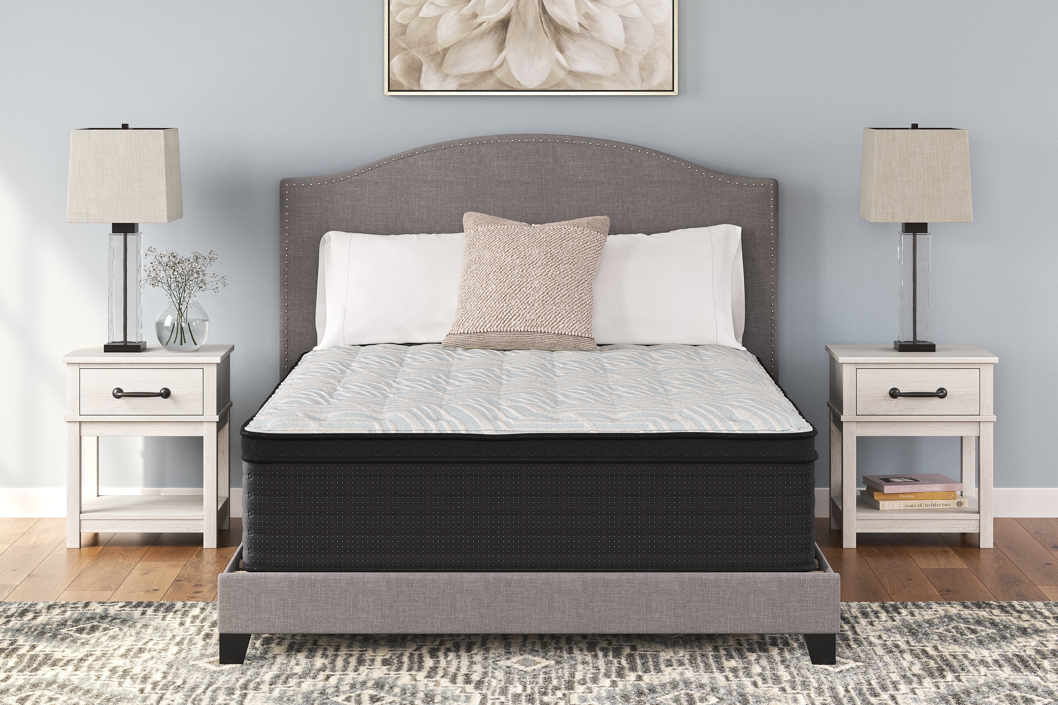 Prime Furniture - Ashley Furniture - Palisades ET Mattresses - Queen / Gray/Blue - M41731