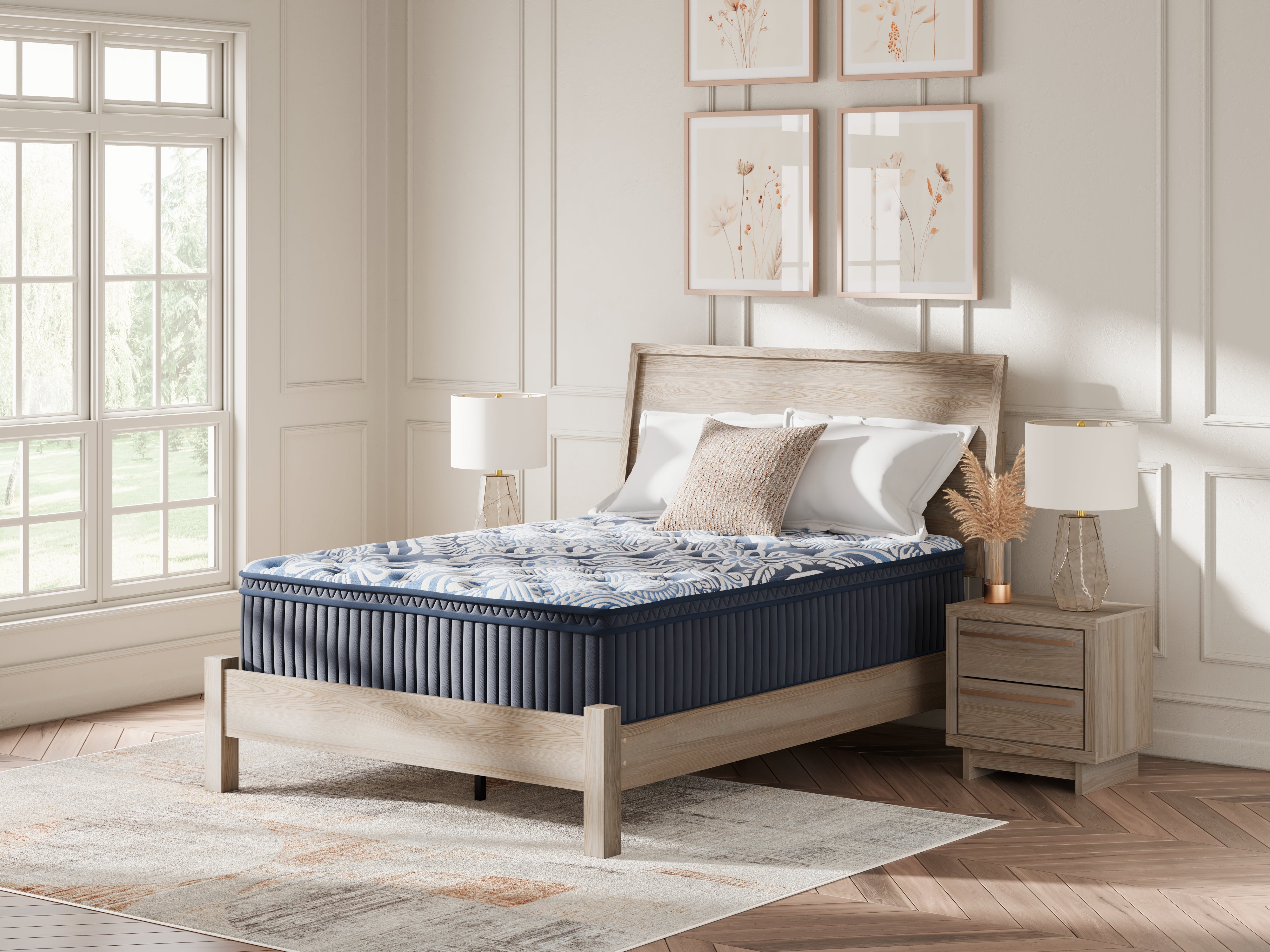 Prime Furniture - Ashley Furniture - Plush Luxe 2.0 Mattresses - Queen / Blue - M49731