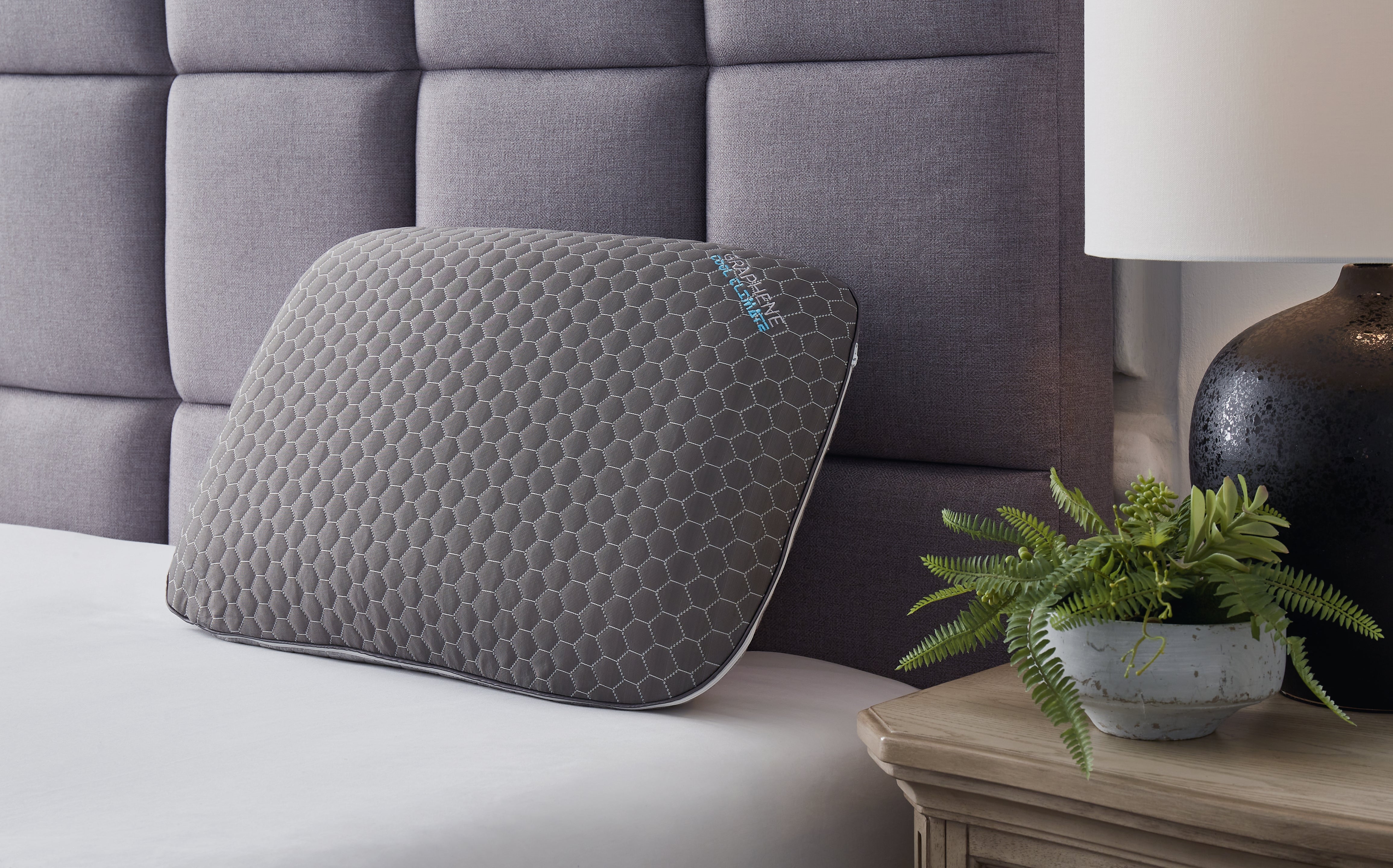 Prime Furniture - Ashley Furniture - Zephyr 2.0 Pillows - Graphene Contour Pillow / Dark Gray - M52113P