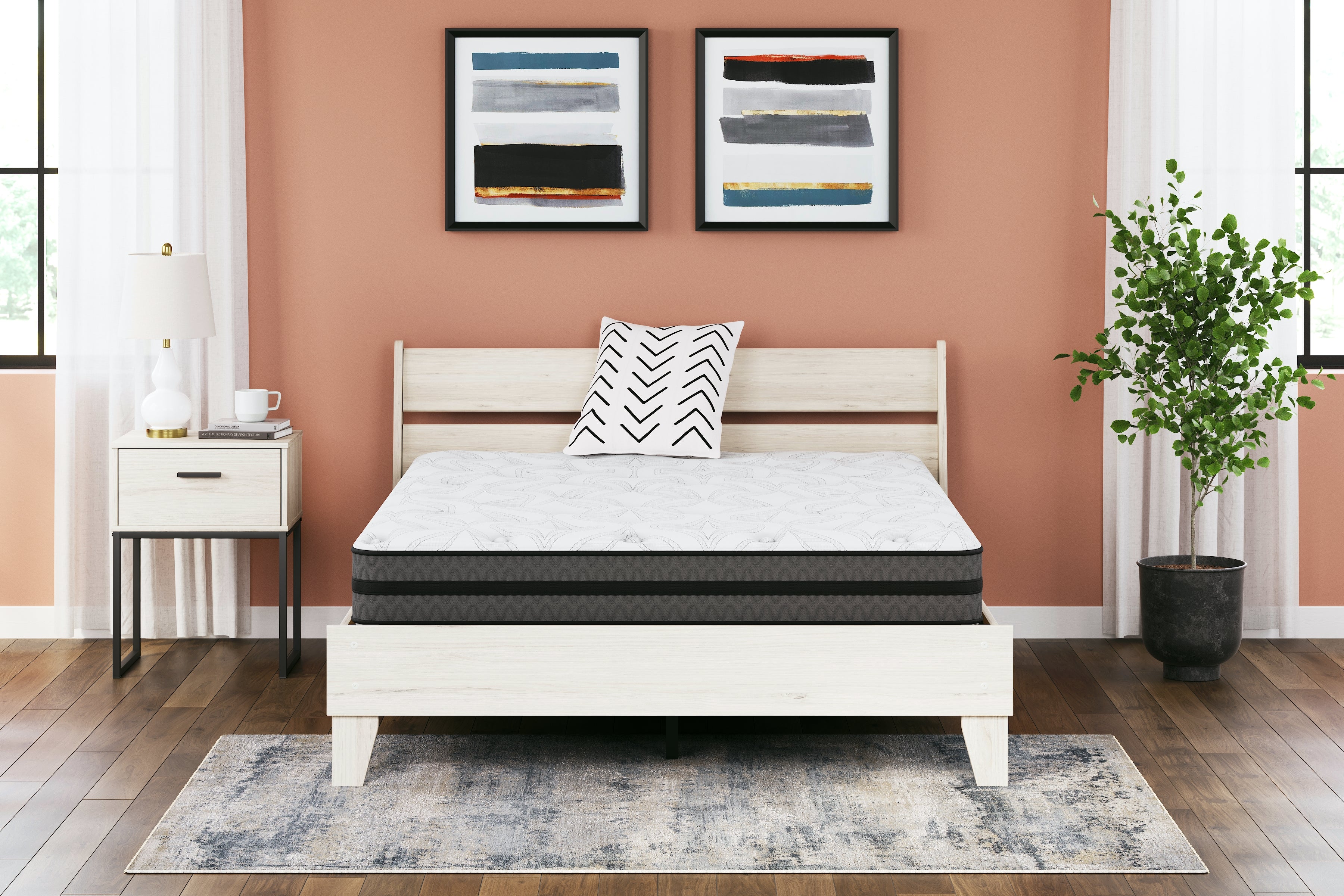 Prime Furniture - Ashley Furniture - 10 Inch Pocketed Hybrid Mattresses - Full / White - M58921