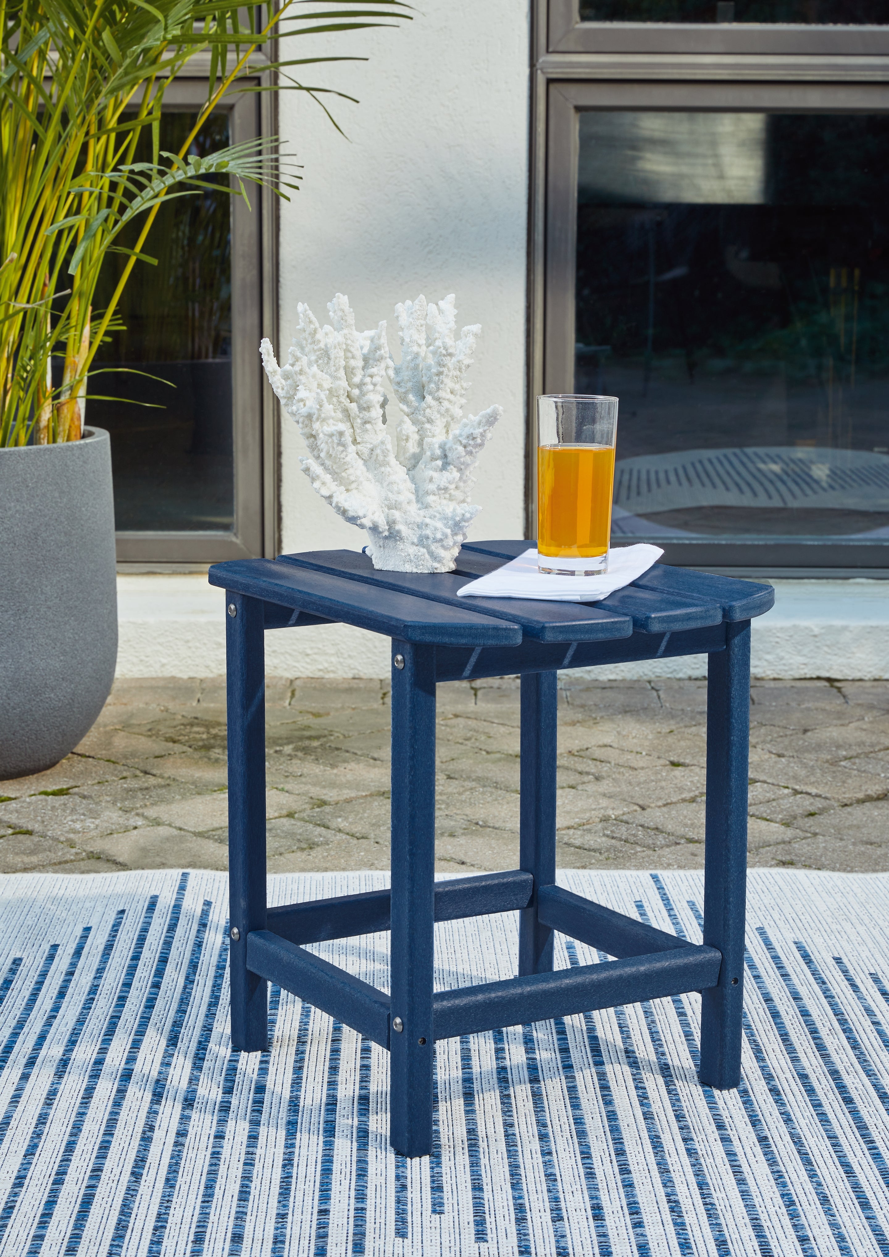 Prime Furniture - Ashley Furniture - Sundown Treasure Outdoor - End Table / Blue - P009-703