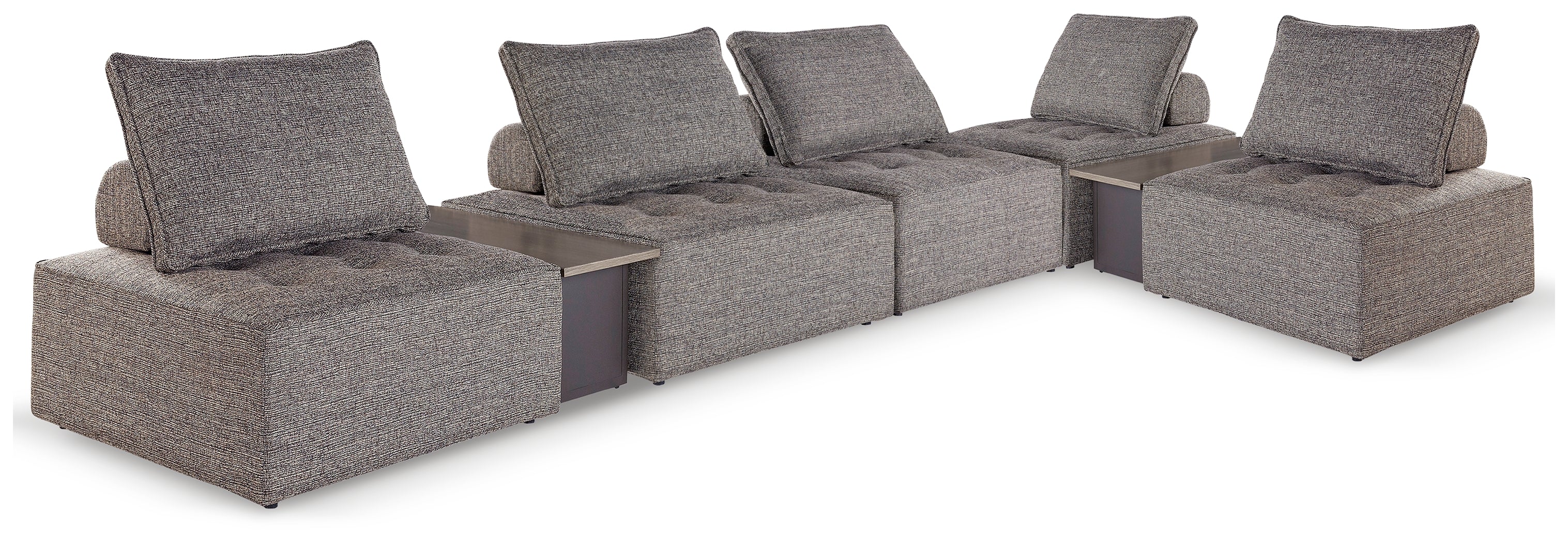 Prime Furniture - Ashley Furniture - Bree Zee Outdoor - 7-Piece Outdoor Modular Seating / Brown - P160P13