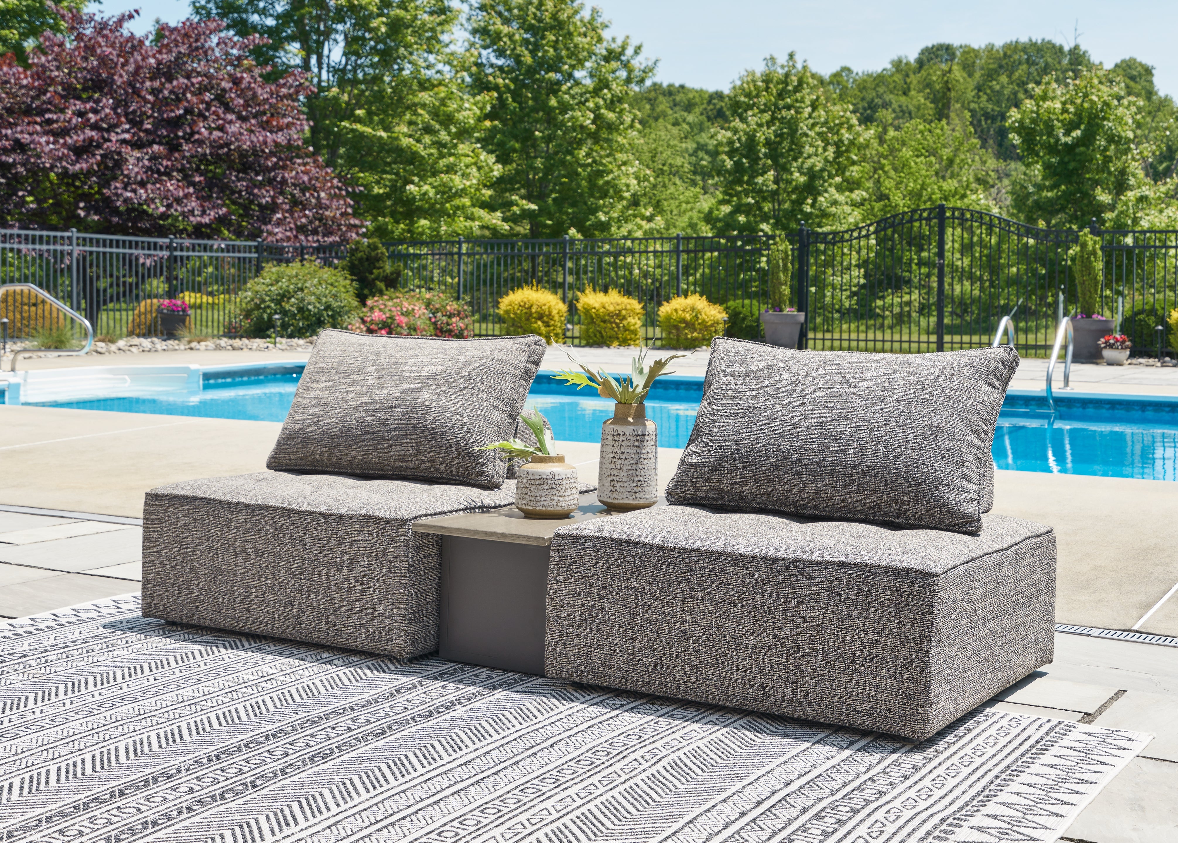 Prime Furniture - Ashley Furniture - Bree Zee Outdoor - 3-Piece Outdoor Sectional / Brown - P160P4