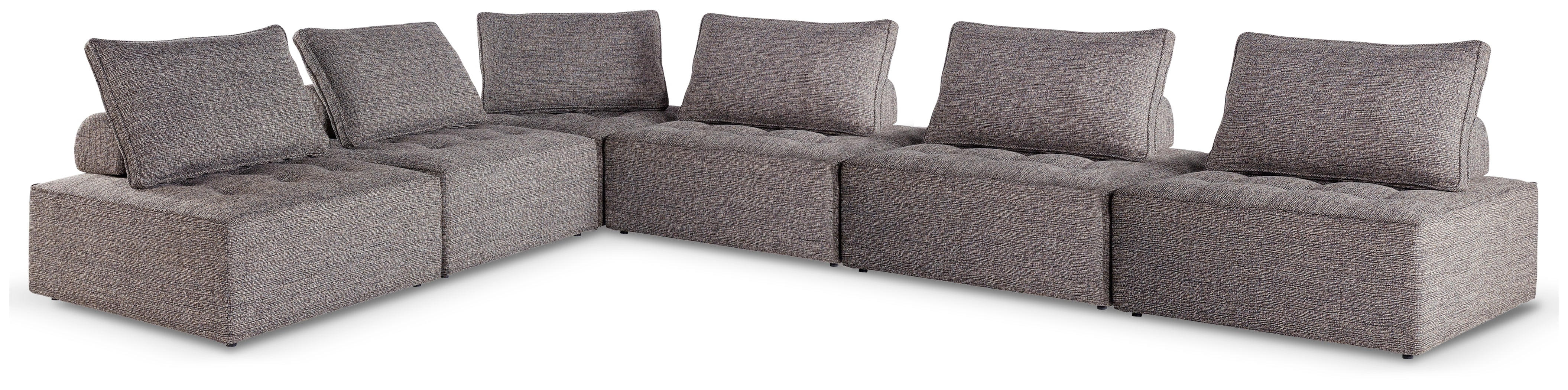 Prime Furniture - Ashley Furniture - Bree Zee Outdoor - 6-Piece Outdoor Modular Seating / Brown - P160P11