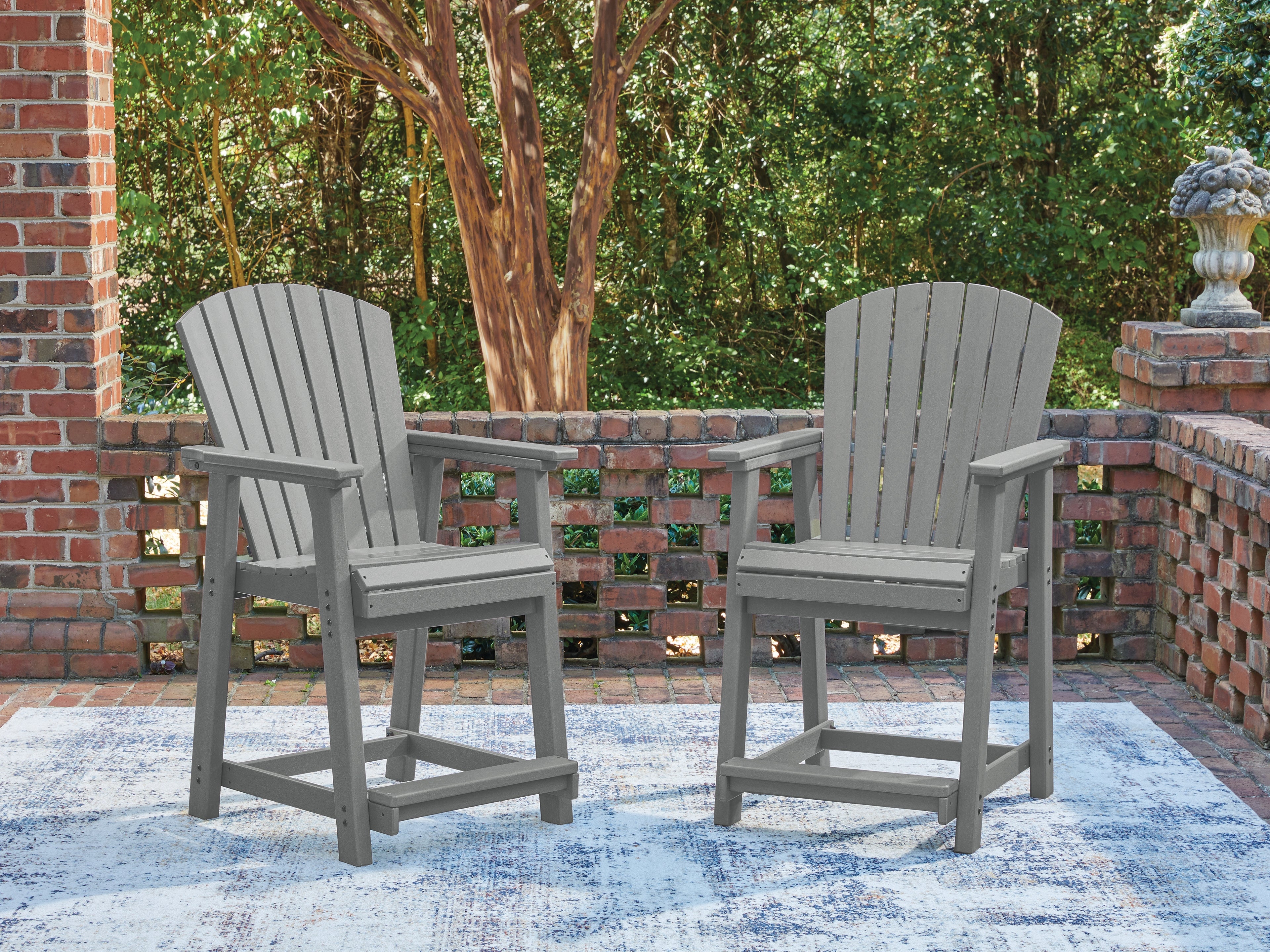 Prime Furniture - Ashley Furniture - Sanctuary Beach Outdoor - Barstool (Set of 2) - PCP227-124