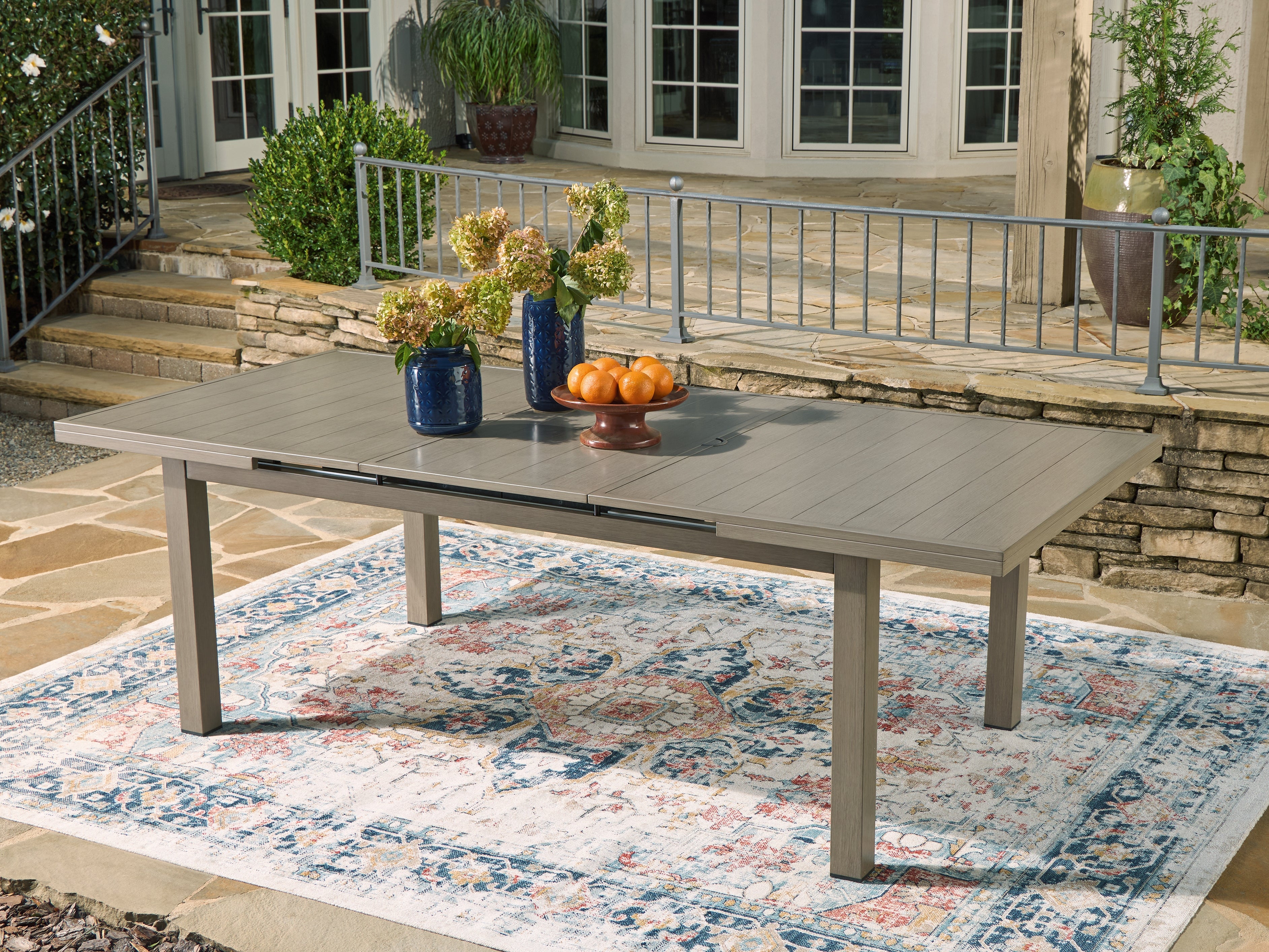 Prime Furniture - Ashley Furniture - Beach Front Outdoor - RECT Dining Room EXT Table / Beige - P323-635
