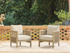 Prime Furniture - Ashley Furniture - Spooners Cove Outdoor - Lounge Chair w/Cushion (Set of 2) - PCP469-820