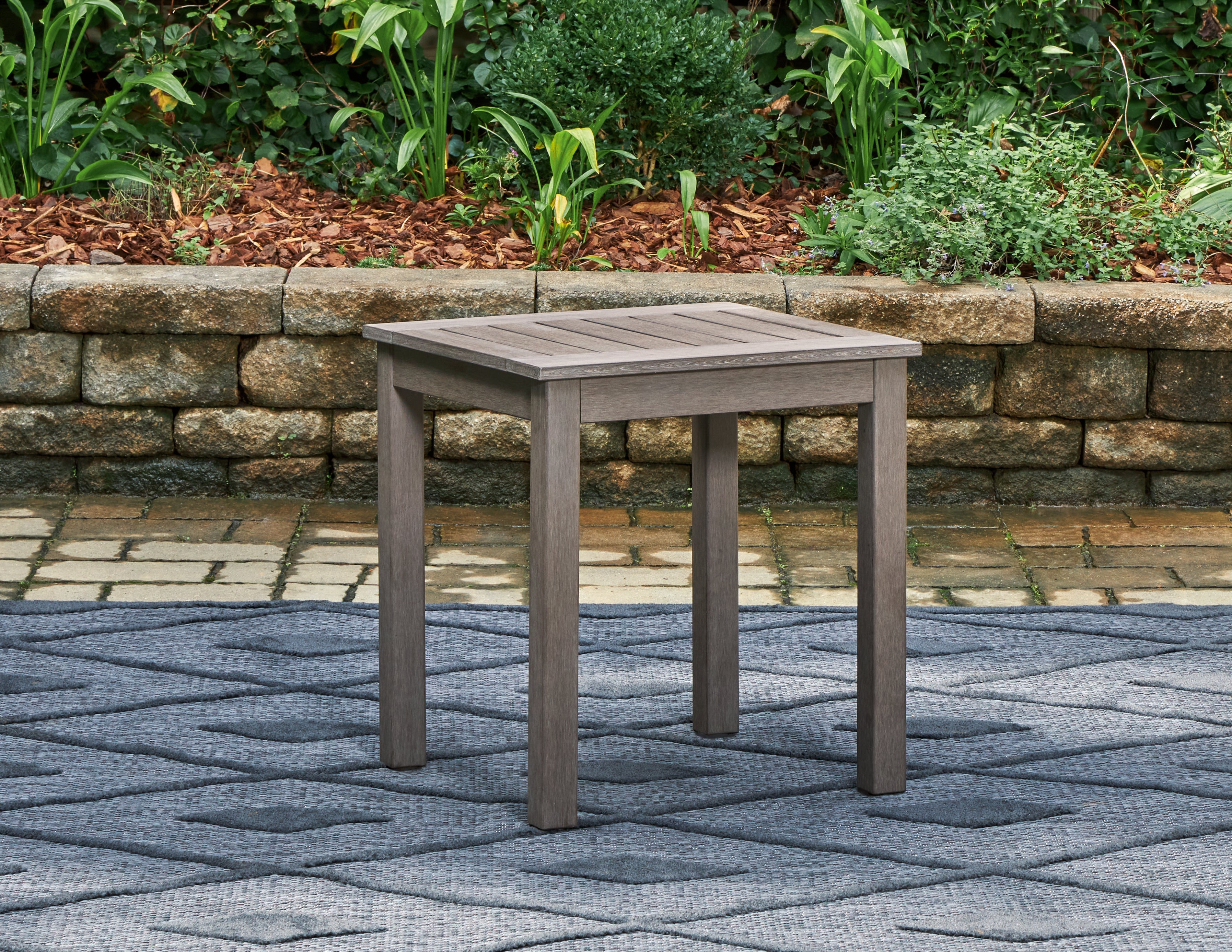 Prime Furniture - Ashley Furniture - Hillside Barn Outdoor - Square End Table / Brown - P564-702