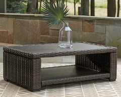 Prime Furniture - Ashley Furniture - Grasson Lane Outdoor - Square End Table / Brown - P783-702