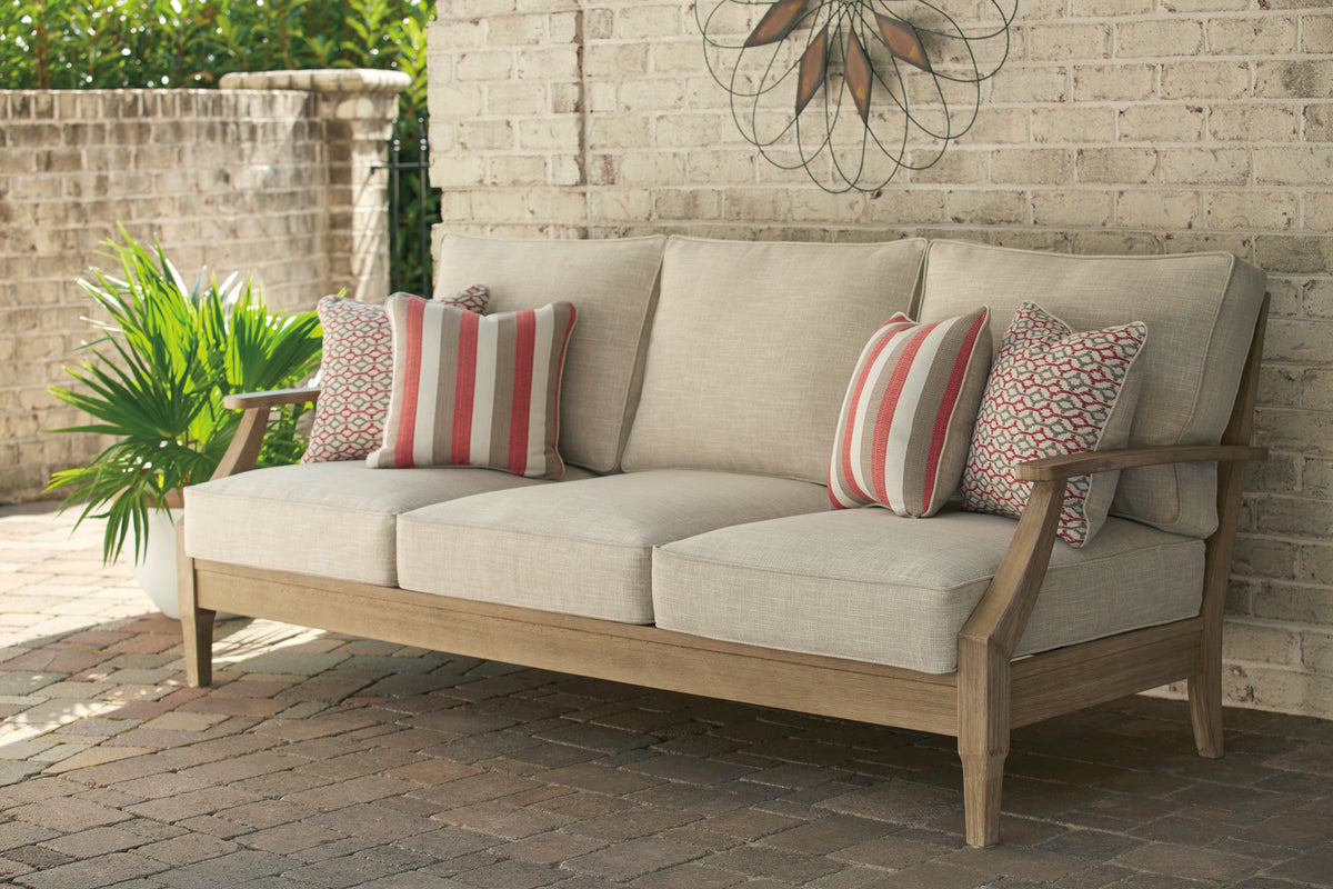 Prime Furniture - Ashley Furniture - Clare View Outdoor - 3-Piece Outdoor Sectional / Beige - P801P10