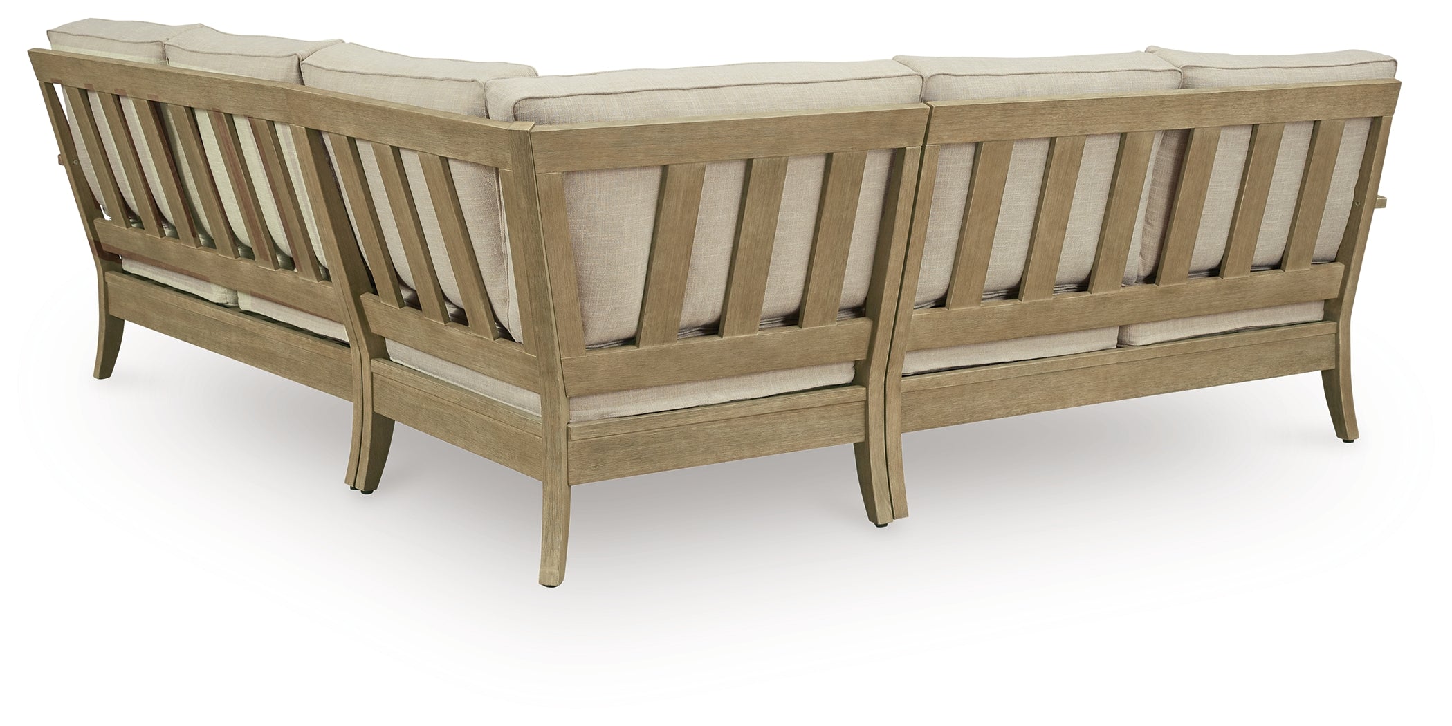 Prime Furniture - Ashley Furniture - Clare View Outdoor - 3-Piece Outdoor Sectional / Beige - P801P10