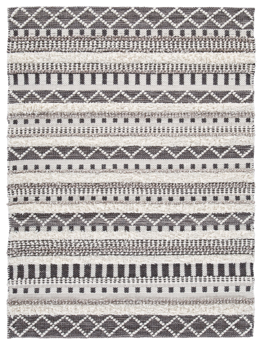 Prime Furniture - Ashley Furniture - Karalee Rug - 5' x 7' Rug / Ivory/Brown - R404442