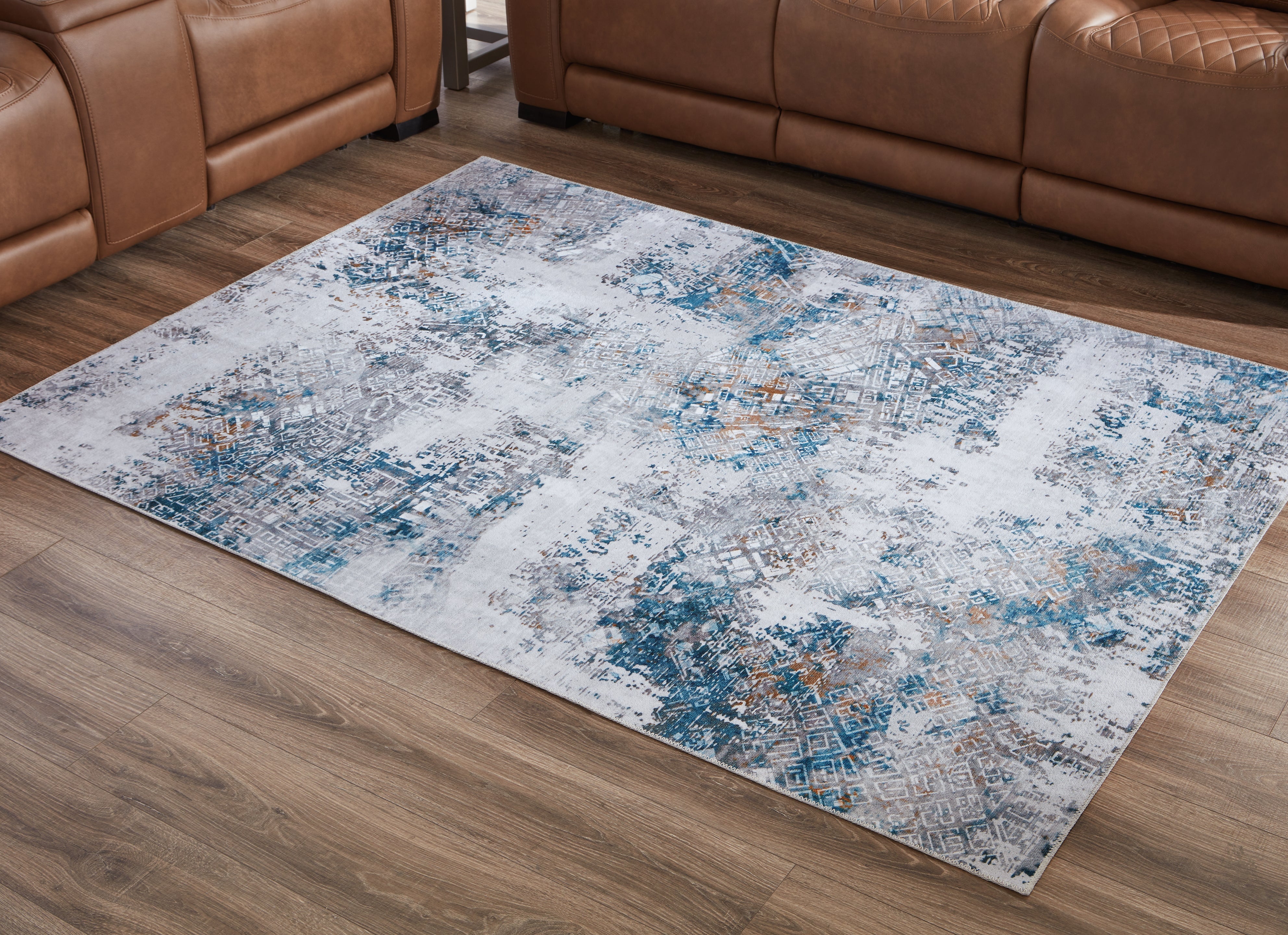 Prime Furniture - Ashley Furniture - Garyard Rug - 5' x 7' Washable Rug / Multi - R405772