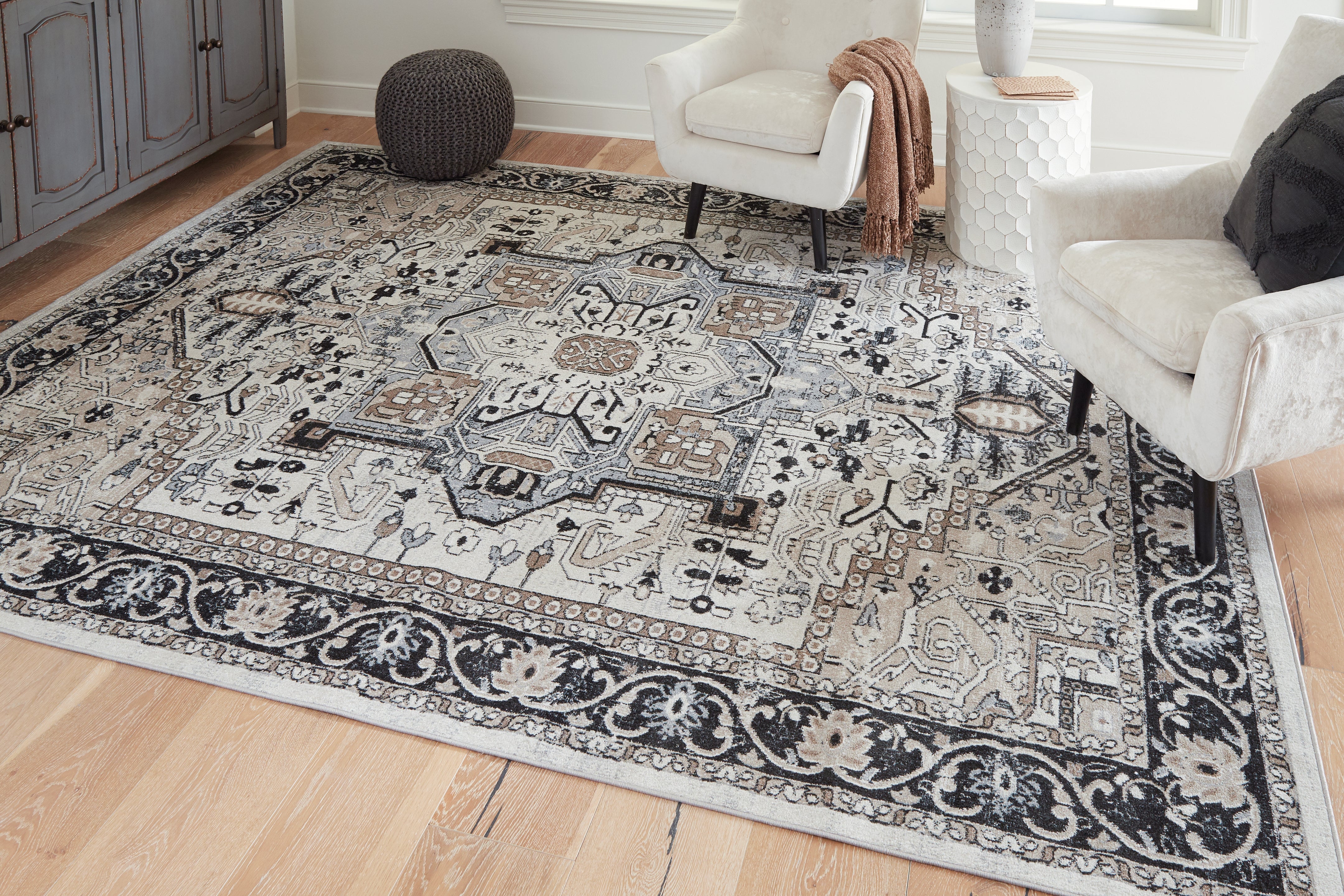 Prime Furniture - Ashley Furniture - Gregmoore Rug - 7'9" x 9'11" Washable Rug / Multi - R405821