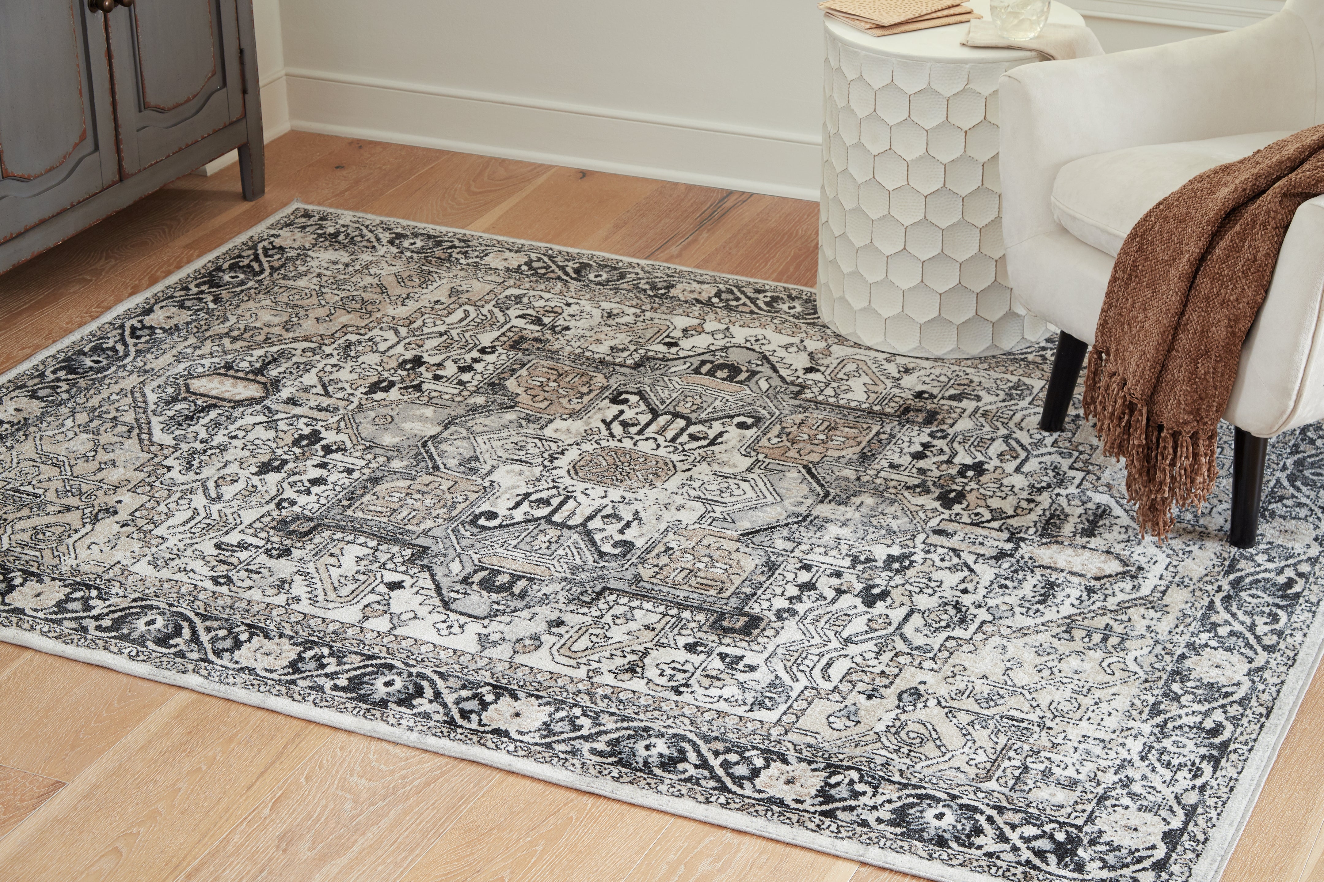 Prime Furniture - Ashley Furniture - Gregmoore Rug - 5'2" x 6'10" Washable Rug / Multi - R405822
