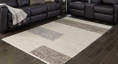 Prime Furniture - Ashley Furniture - Barus Rug - 8' x 10' Rug / Beige/Brown/Gray - R406401