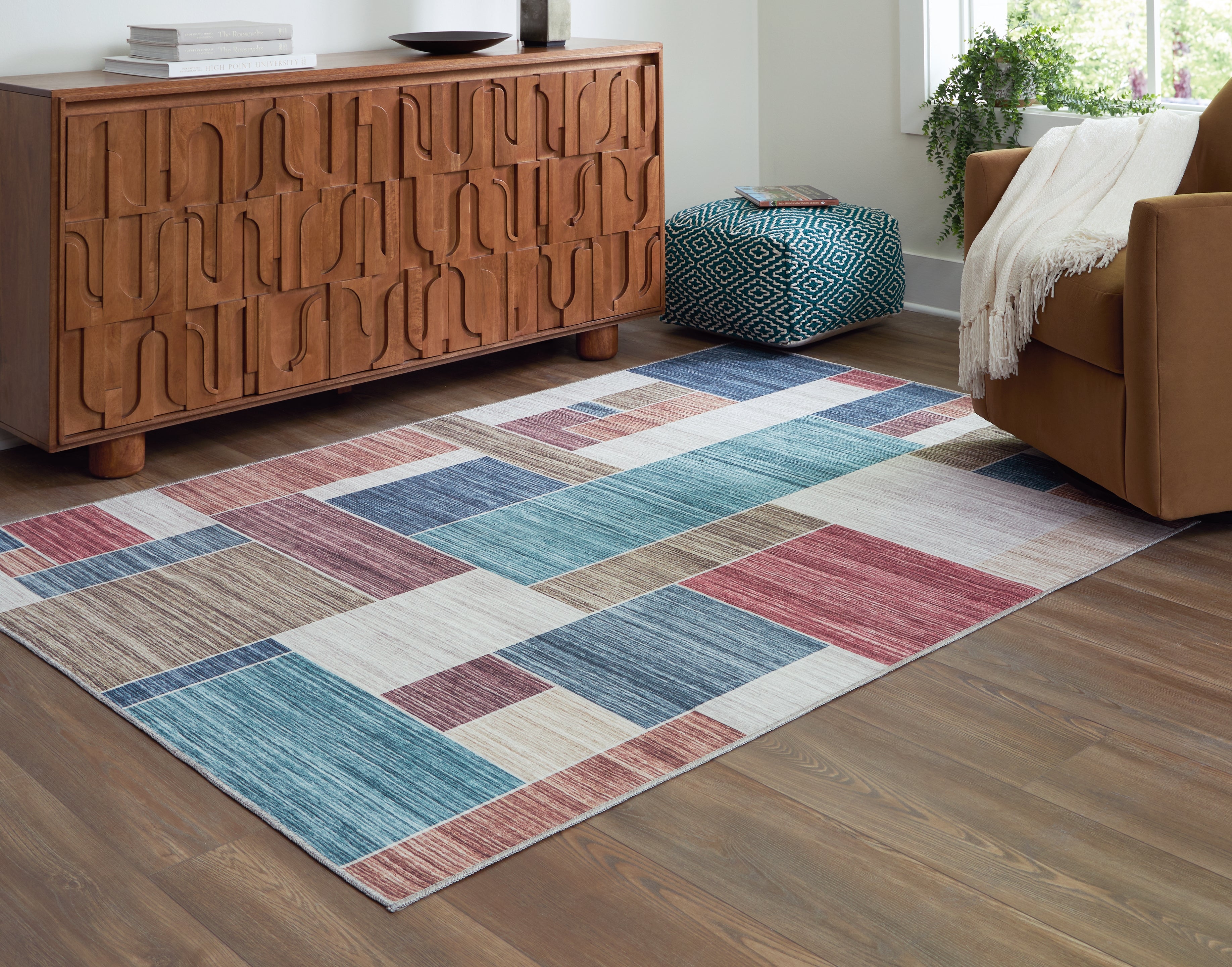 Prime Furniture - Ashley Furniture - Numore Rug - 8' x 9'11" Washable Rug / Multi - R406661