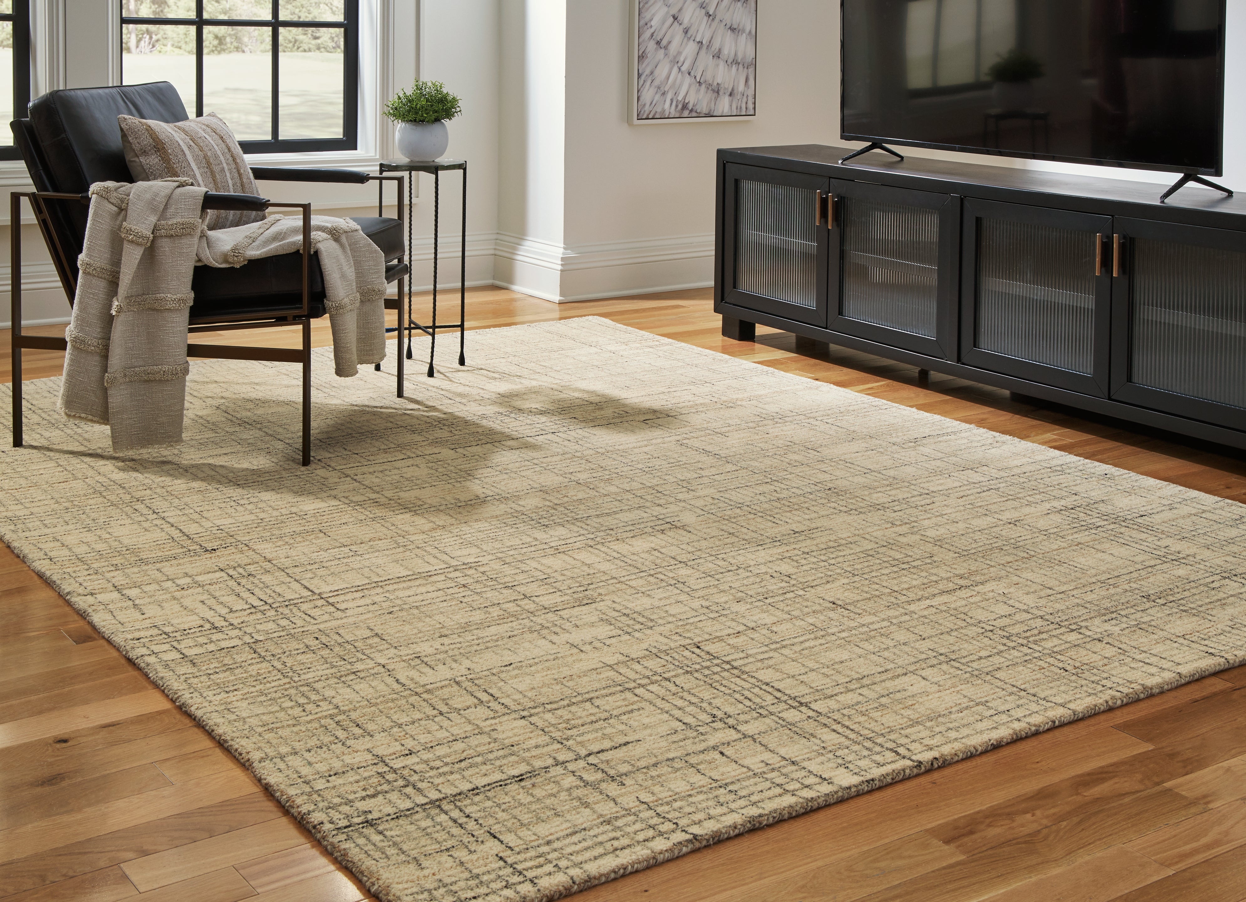Prime Furniture - Ashley Furniture - Janston Rug - 8' x 10' Rug / Ivory/Gray/Tan - R406861
