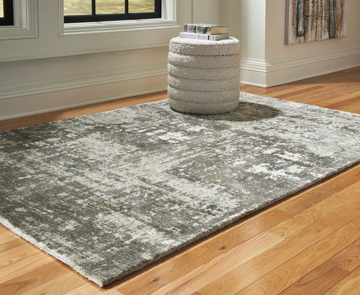 Prime Furniture - Ashley Furniture - Valmontic Rug - 8' x 10' Rug / Gray - R406921