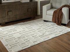 Prime Furniture - Ashley Furniture - Empriss Rug - 7'8" x 10' Area Rug / Ivory - R407621