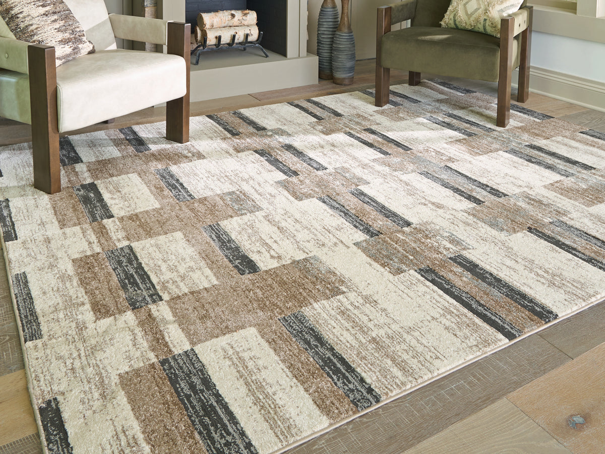 Prime Furniture - Ashley Furniture - Alstone Rug - 5'3" x 7' Area Rug / Multi - R407732
