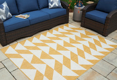Prime Furniture - Ashley Furniture - Thomley Rug - 8' x 10' Rug / Ivory/Yellow - R900061