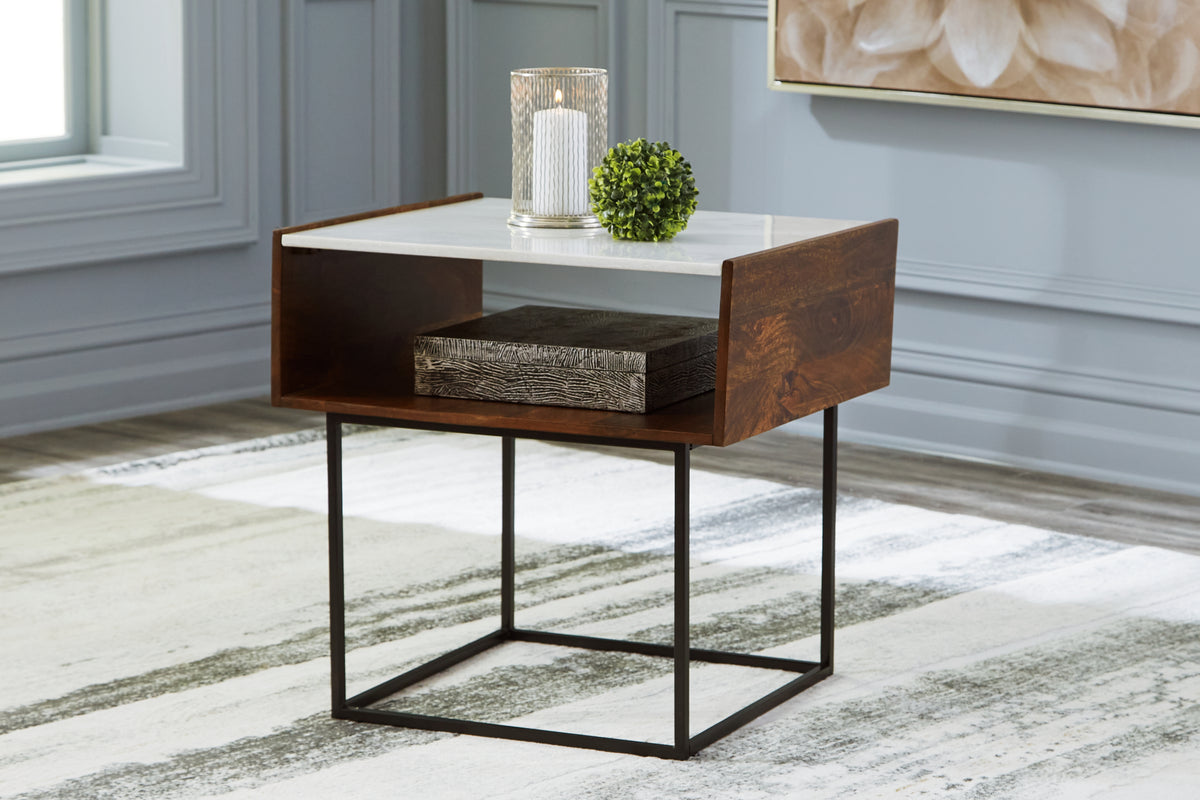 Prime Furniture - Ashley Furniture - Rusitori End Table - Rectangular End Table / Multi - T169-3