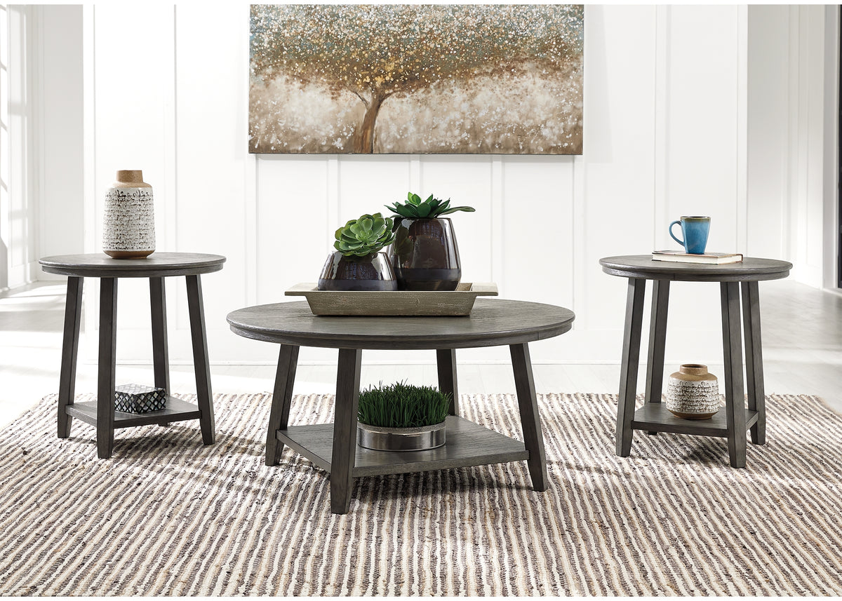 Prime Furniture - Ashley Furniture - Caitbrook Table (Set of 3) - Occasional Table Set (3/CN) / Gray - T188-13