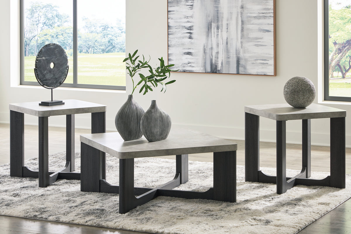 Prime Furniture - Ashley Furniture - Sharstorm Table (Set of 3) - Occasional Table Set (3/CN) / Two-tone Gray - T251-13