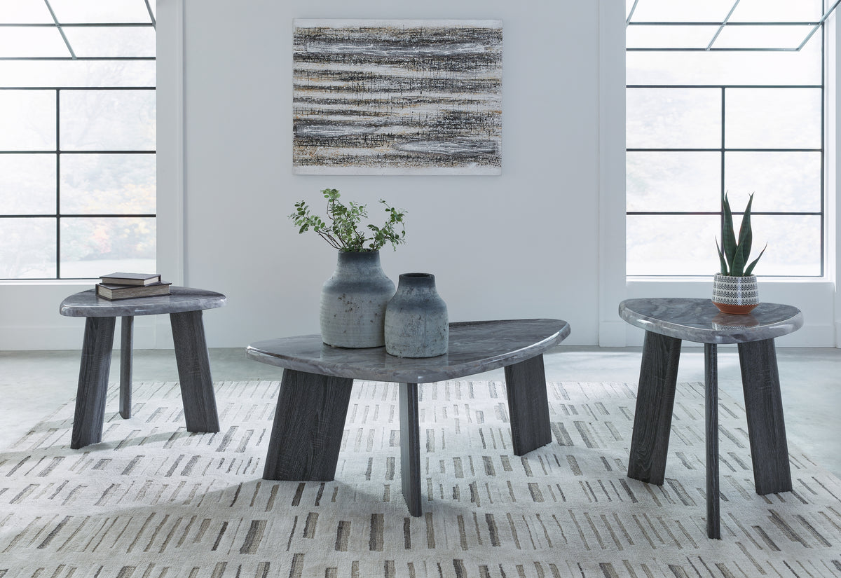 Prime Furniture - Ashley Furniture - Bluebond Table (Set of 3) - Occasional Table Set (3/CN) / Gray - T390-13