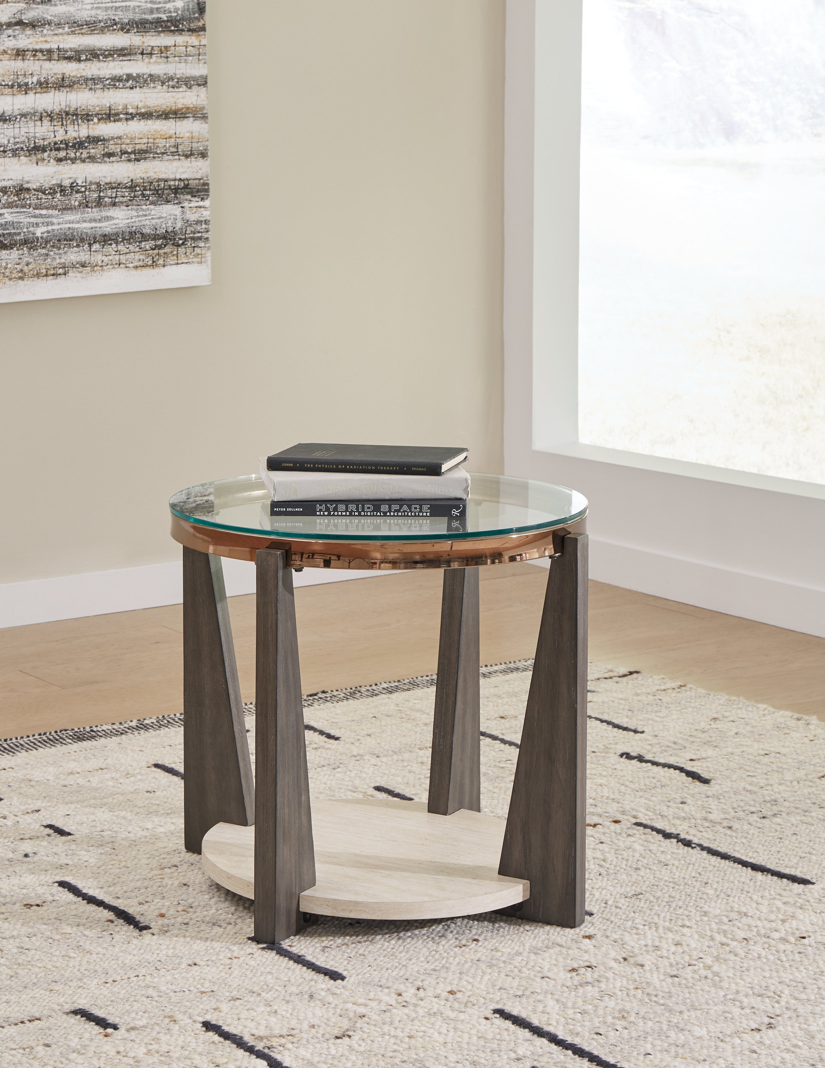 Prime Furniture - Ashley Furniture - Frazwa End Table - Round End Table / Multi - T432-6