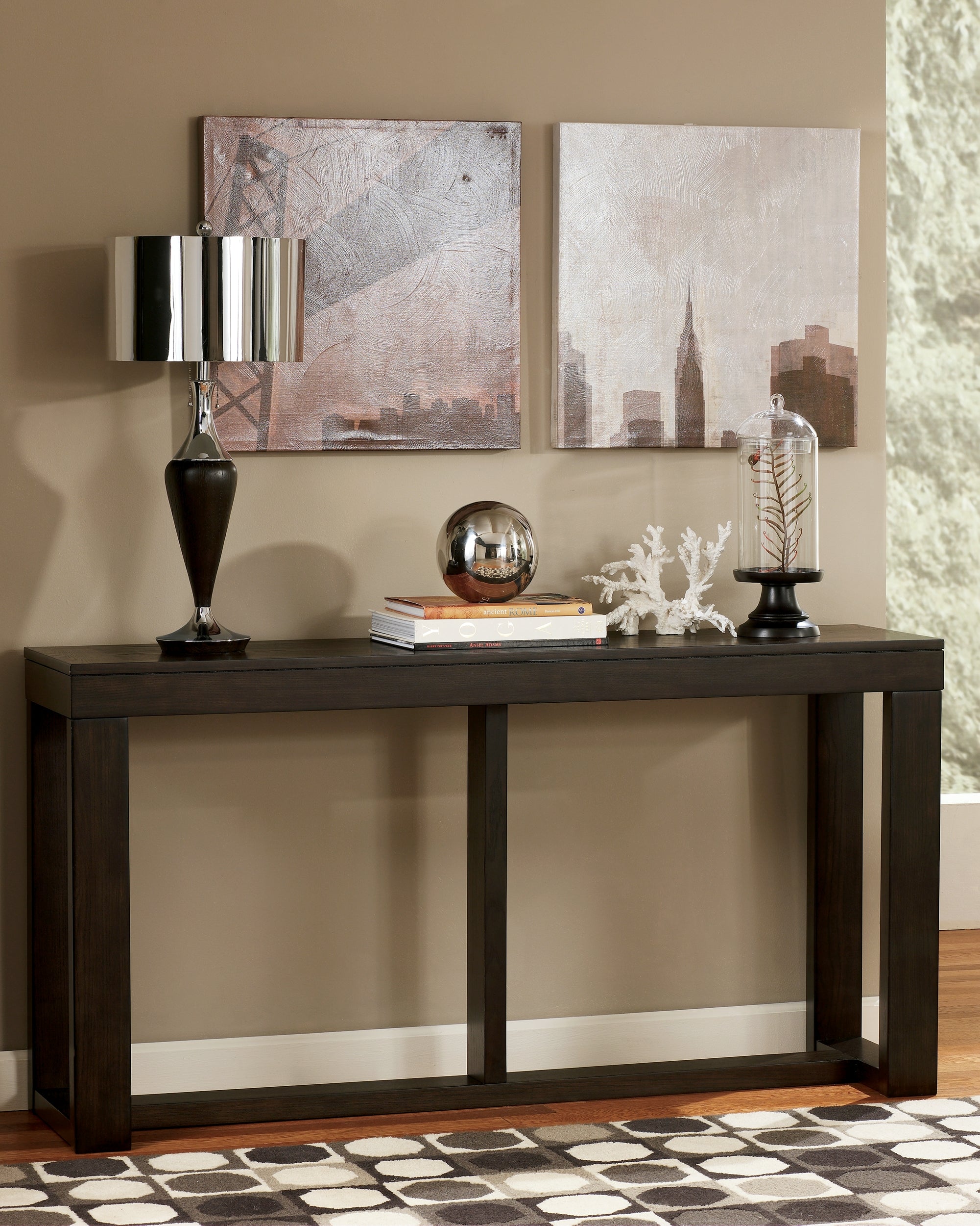 Prime Furniture - Ashley Furniture - Watson Sofa/Console Table - Sofa Table / Dark Brown - T481-4