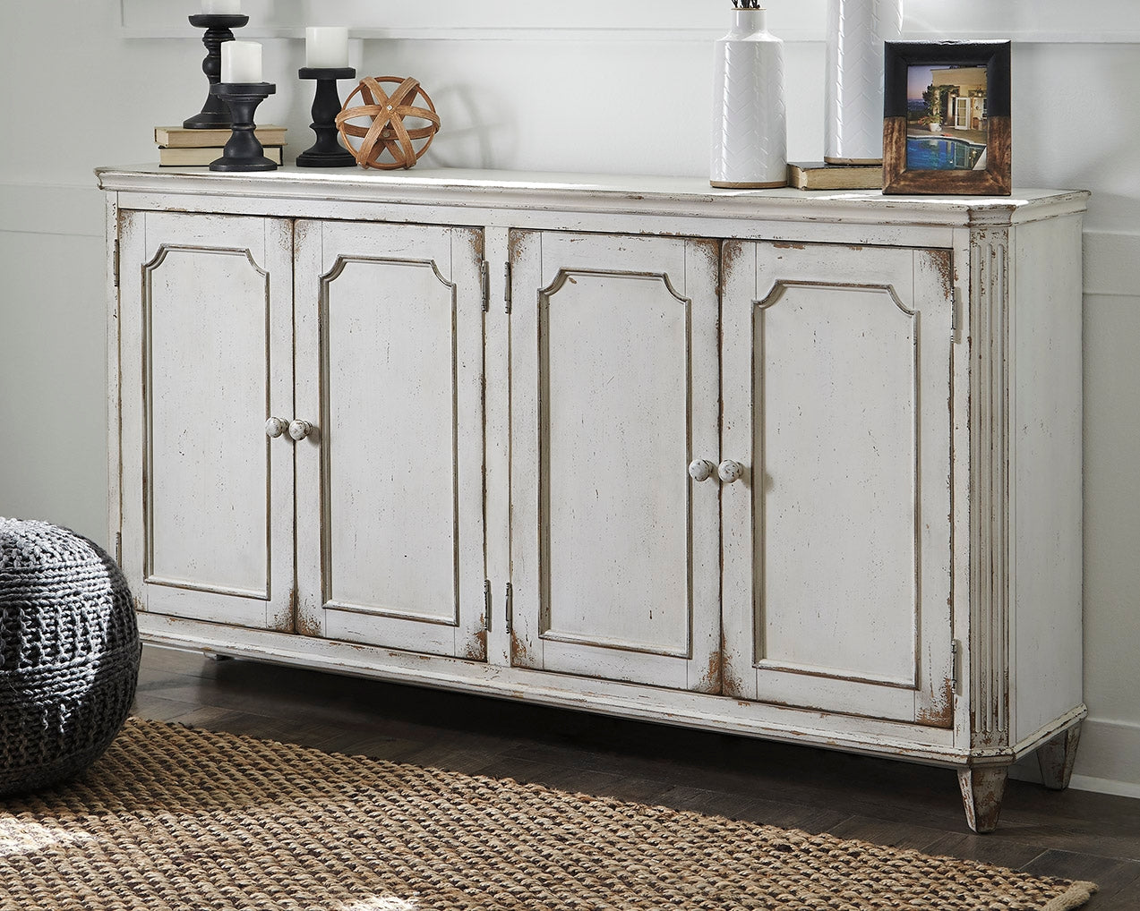 Prime Furniture - Ashley Furniture - Mirimyn Accent Cabinet - Accent Cabinet / Antique White - T505-560