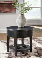 Prime Furniture - Ashley Furniture - Marstream End Table - Round End Table / Black - T551-6