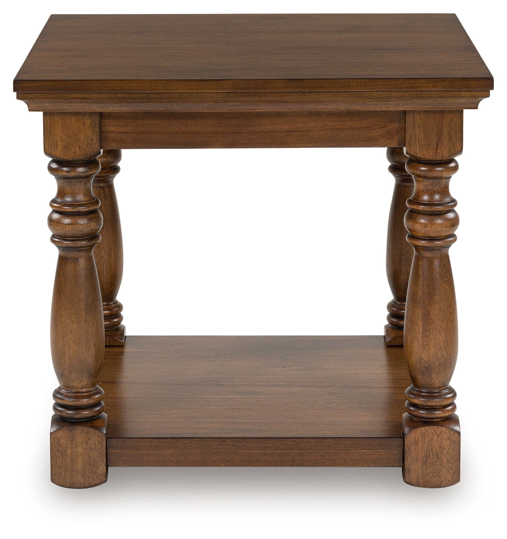 Prime Furniture - Ashley Furniture - Sturlayne End Table - Rectangular End Table / Brown - T609-3