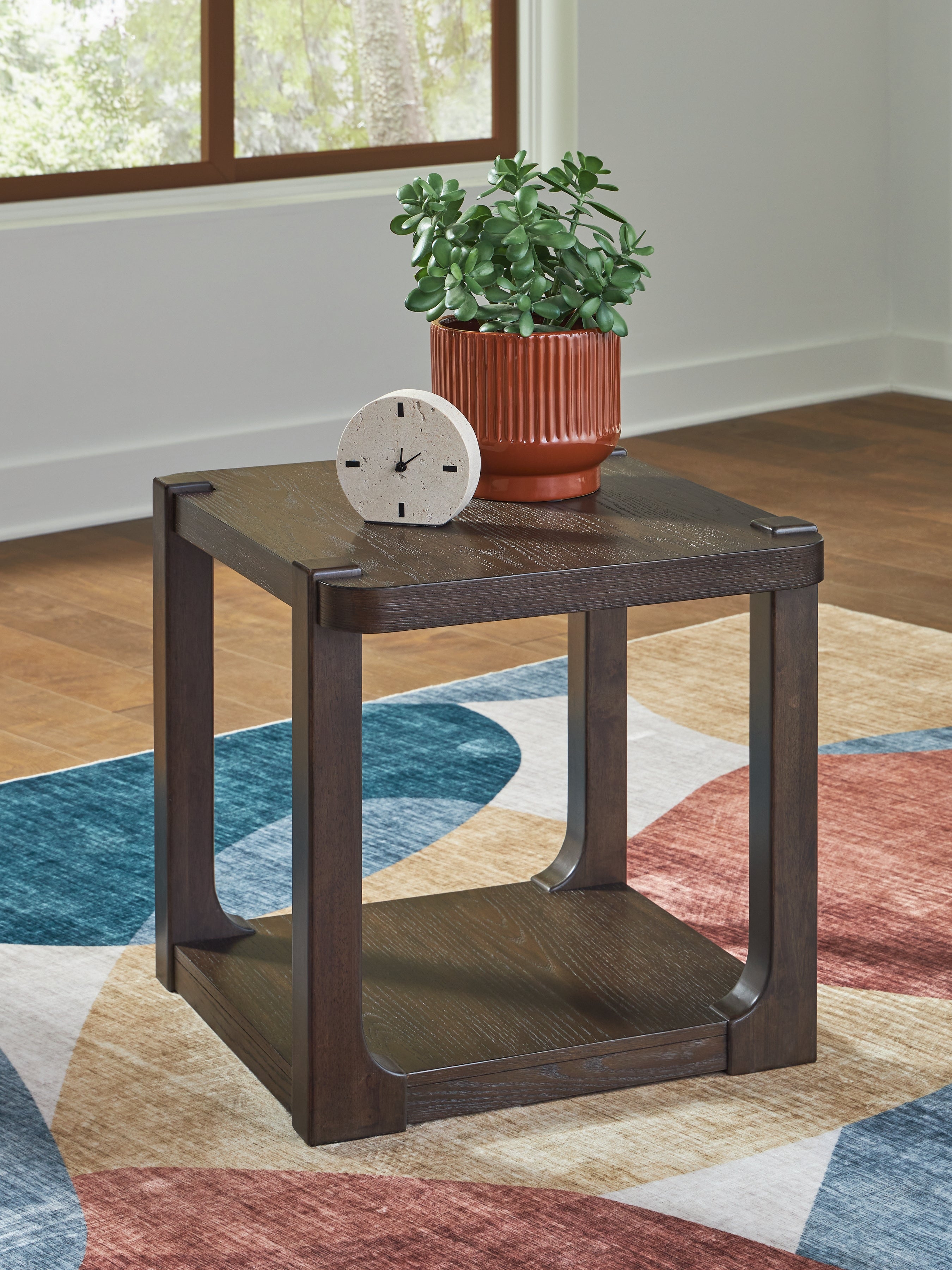 Prime Furniture - Ashley Furniture - Breckington End Table - Rectangular End Table / Dark Brown - T656-3