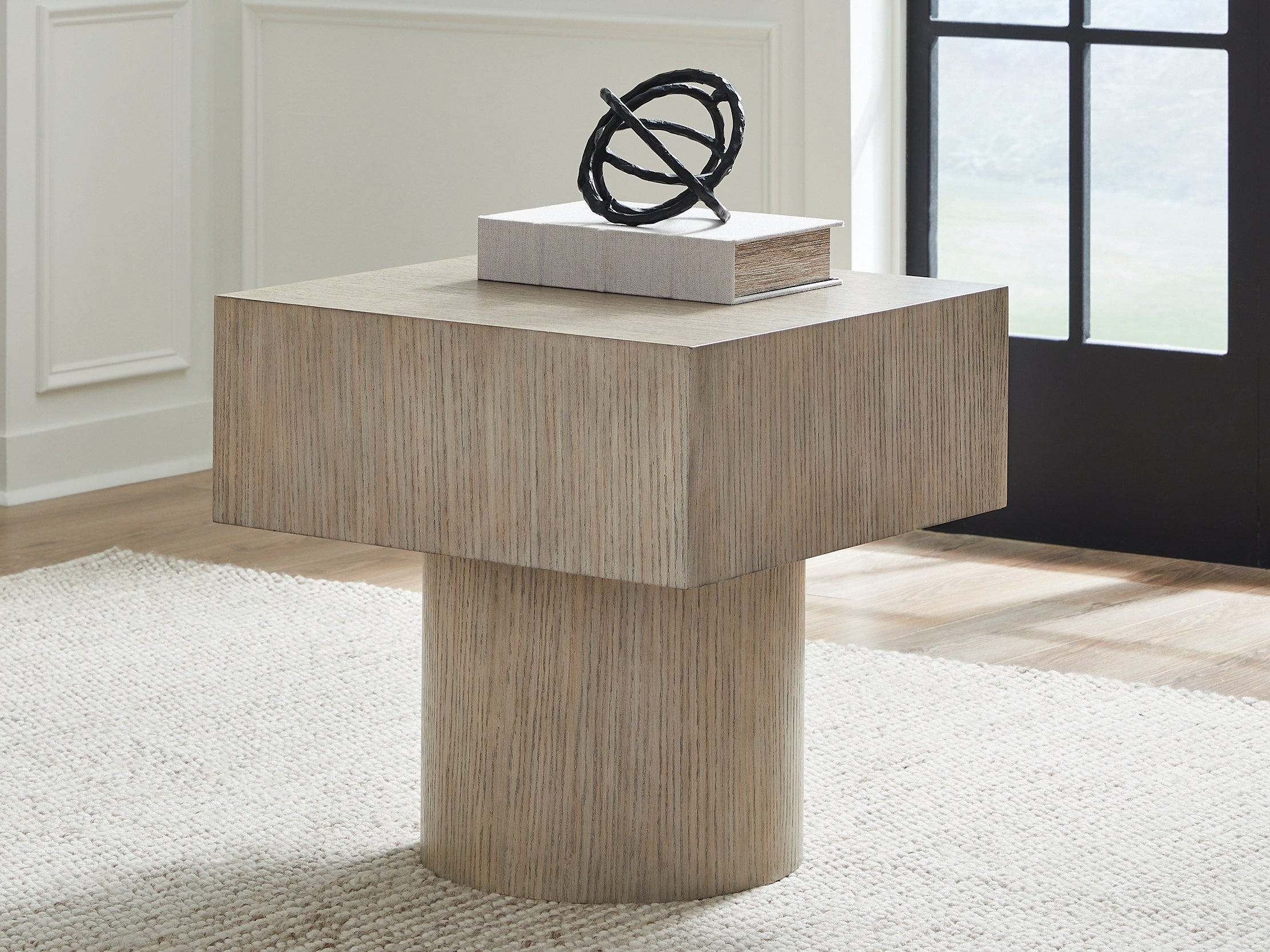 Prime Furniture - Ashley Furniture - Jorielyn End Table - Square End Table / Light Grayish Brown - T712-2