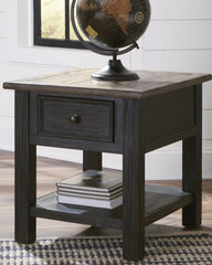Prime Furniture - Ashley Furniture - Tyler Creek End Table - Rectangular End Table / Grayish Brown/Black - T736-3